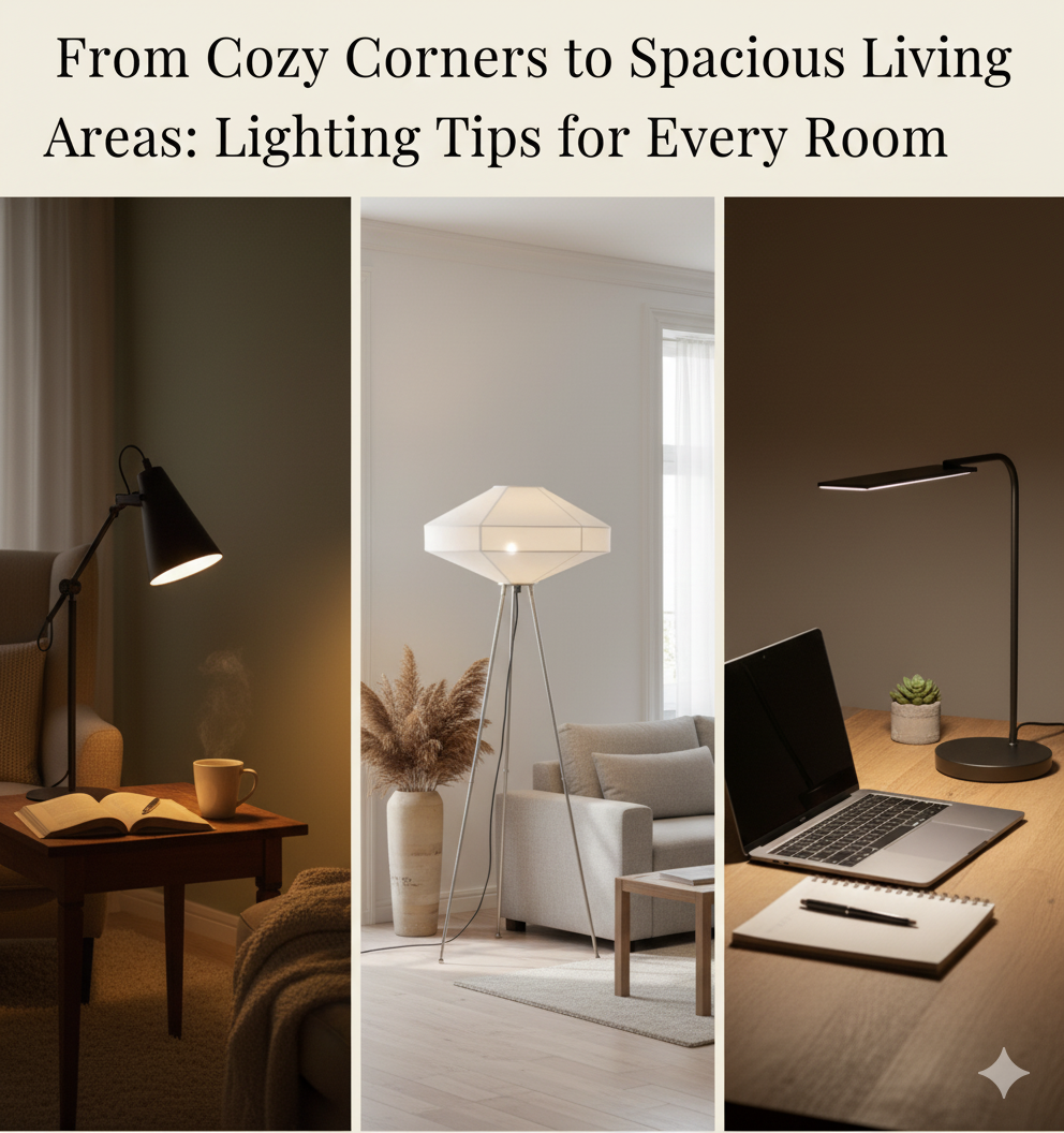 From Cozy Corners to Spacious Living Areas: Lighting Tips for Every Room