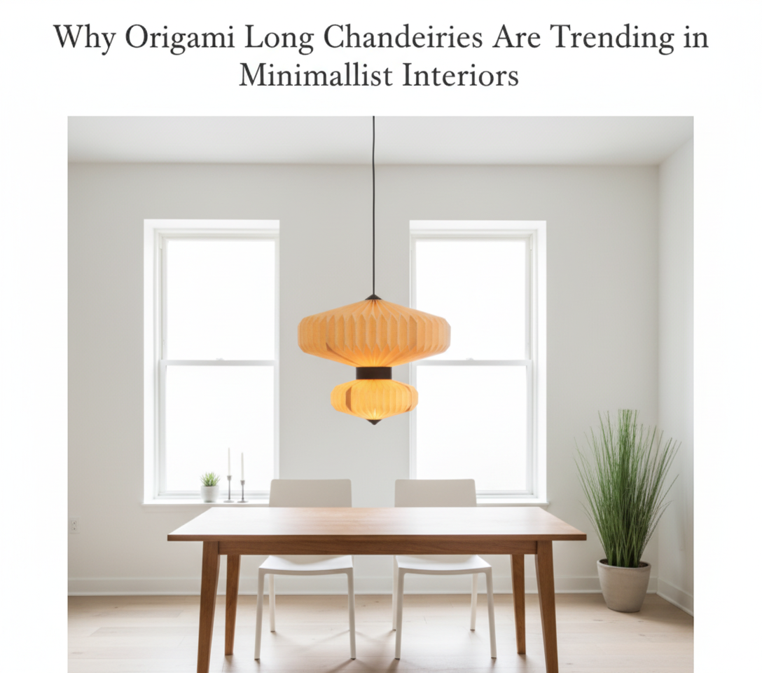 Why Origami Long Chandeliers Are Trending in Minimalist Interiors