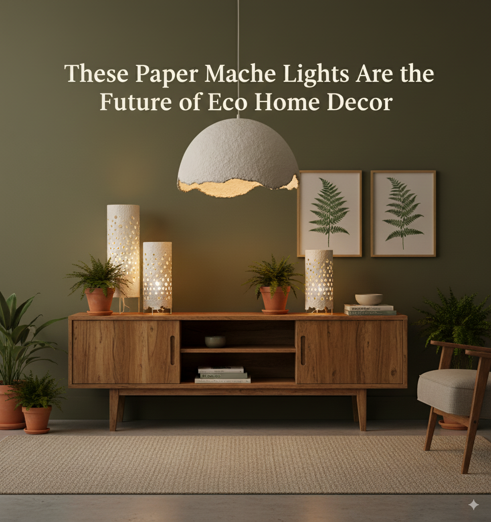 These Paper Mache Lights Are the Future of Eco Home Decor