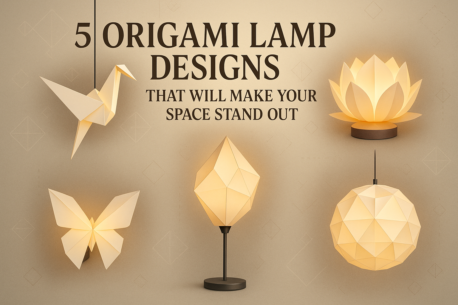 5 Origami Lamp Designs That Will Make Your Space Stand Out