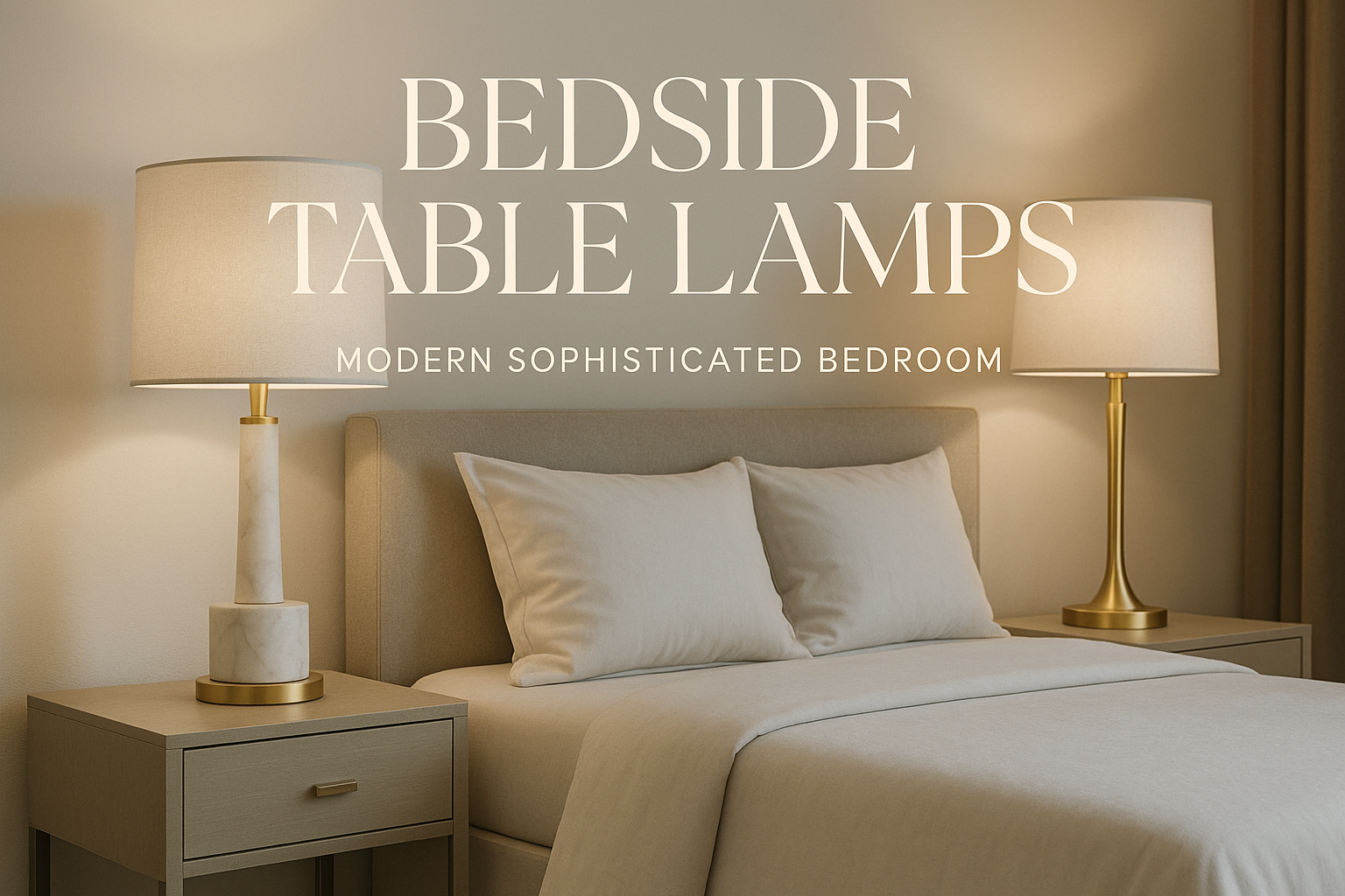 Bedside Table Lamps for a Modern, Sophisticated Bedroom