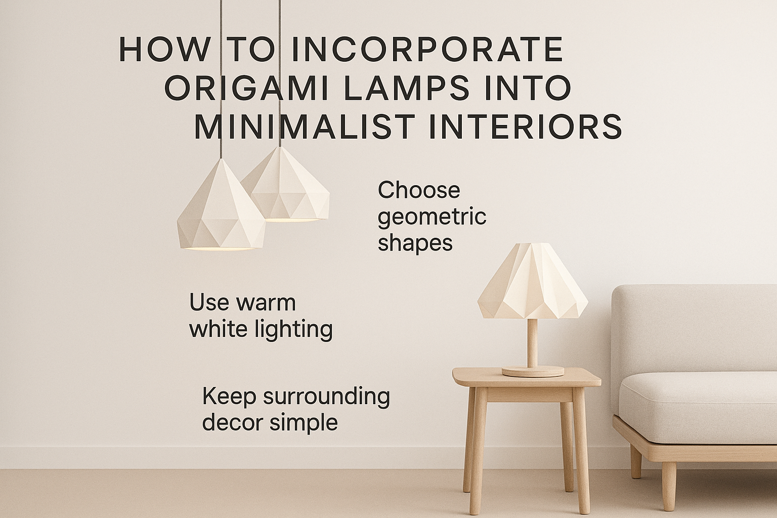 How to Incorporate Origami Lamps into Minimalist Interiors