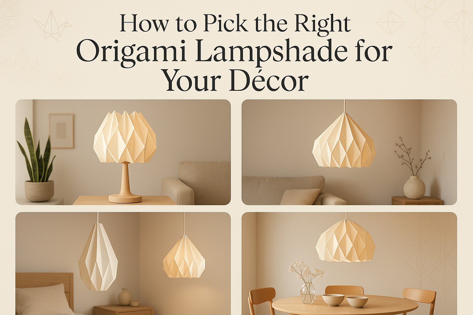 How to Pick the Right Origami Lampshade for Your Décor