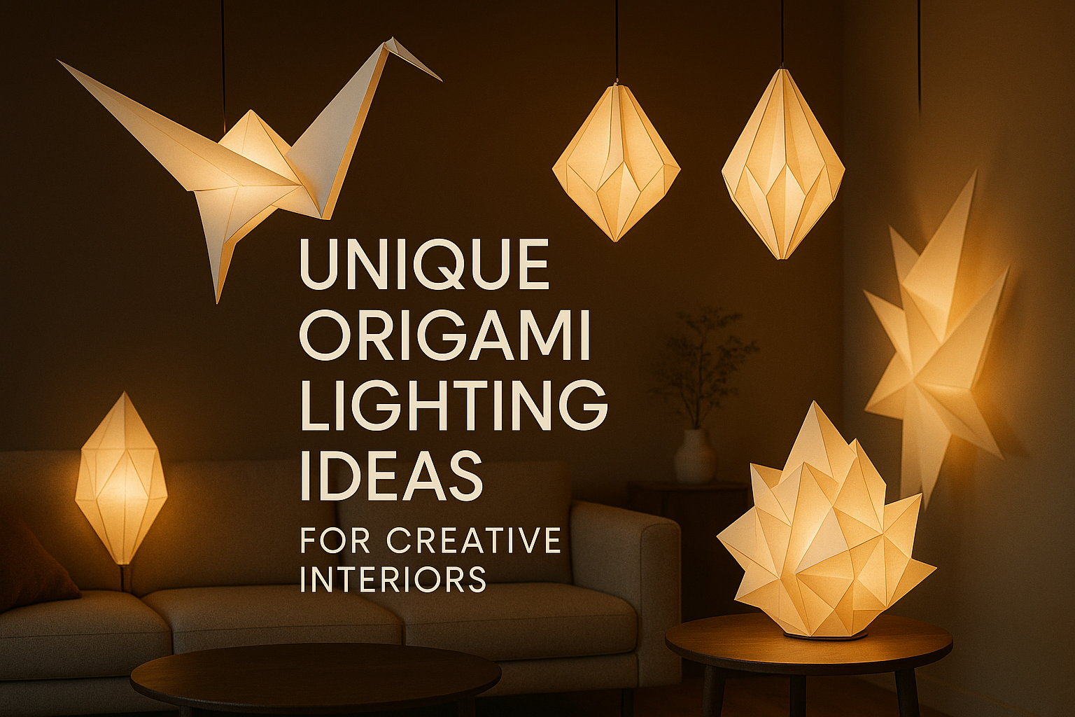Unique Origami Lighting Ideas for Creative Interiors