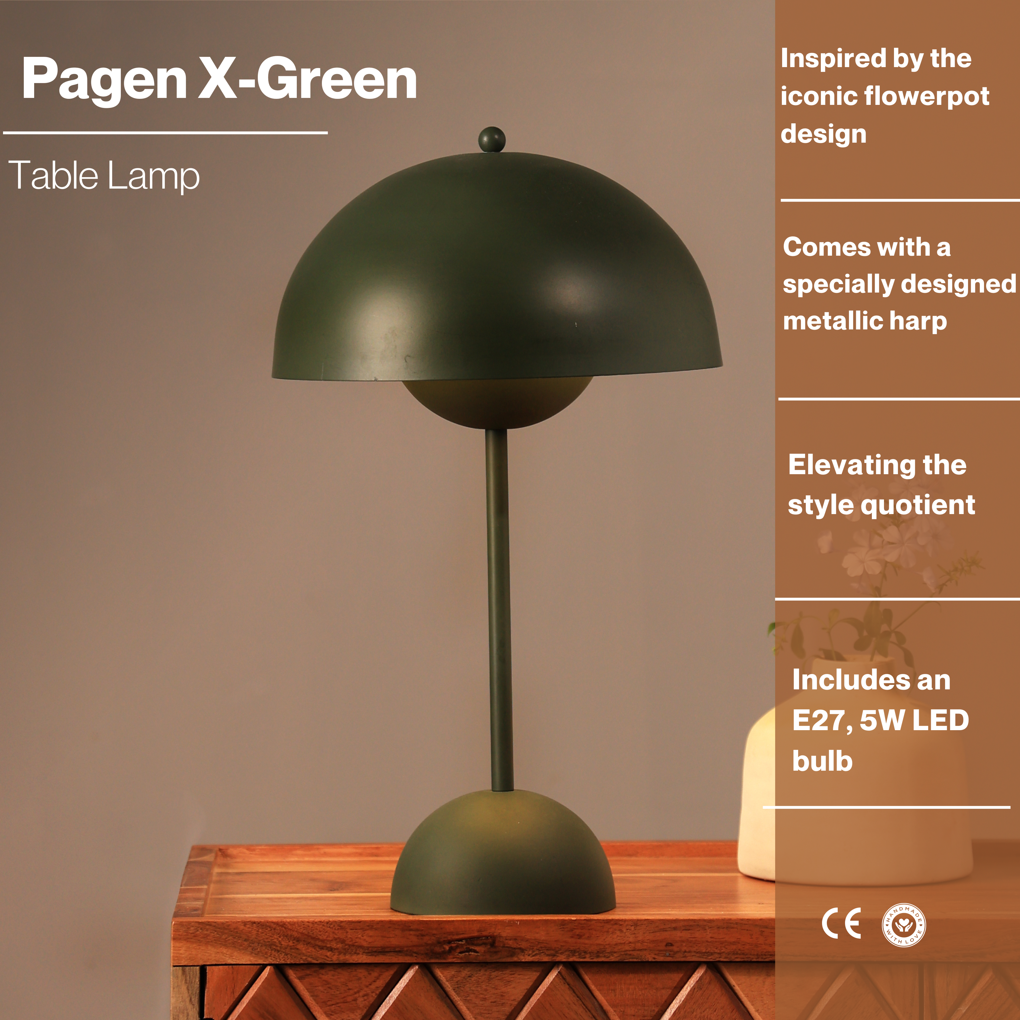 Pagen X - Modern Scandinavian Design, Premium Metallic Finish, Easy Installation