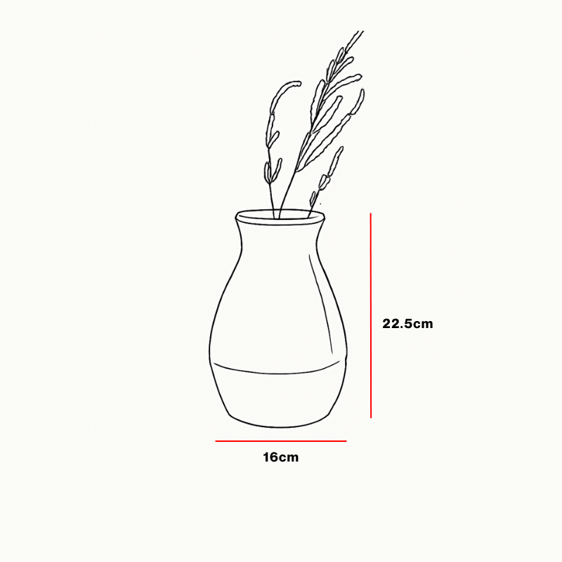 Paper Mache Vase - off white