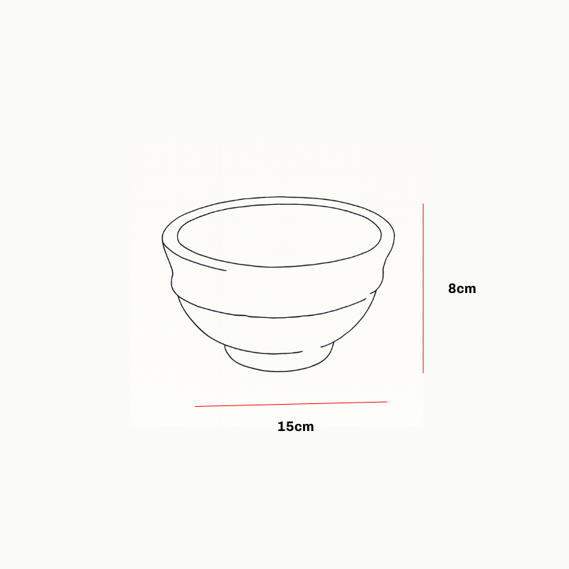 Paper Mache Bowl - white