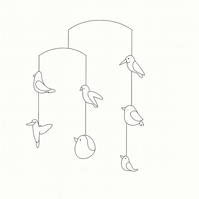 Felt Ornaments - Hanging Mobile (Birds)