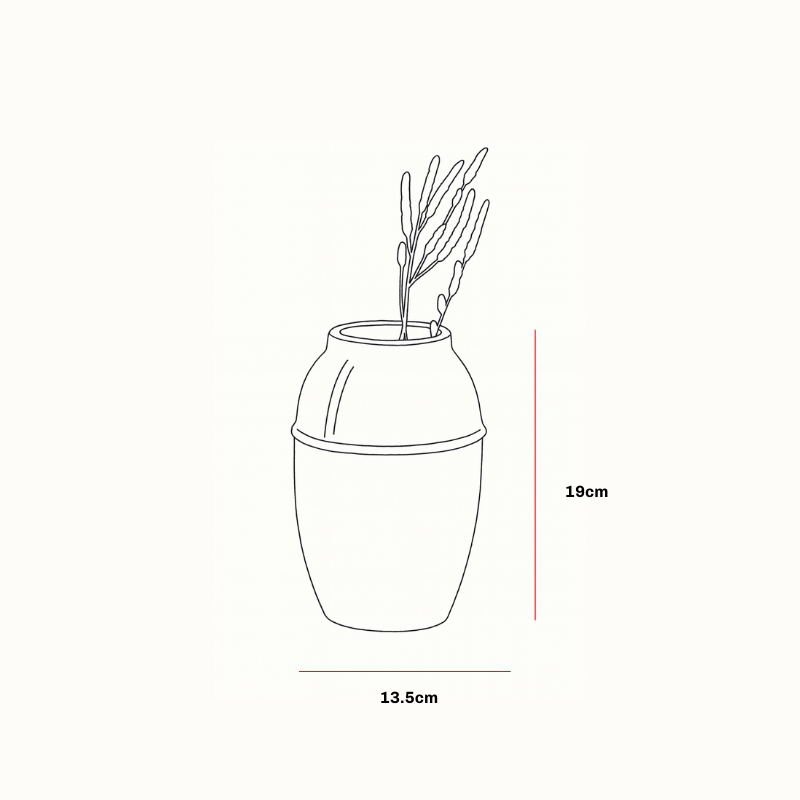 Paper Mache Vase - Black
