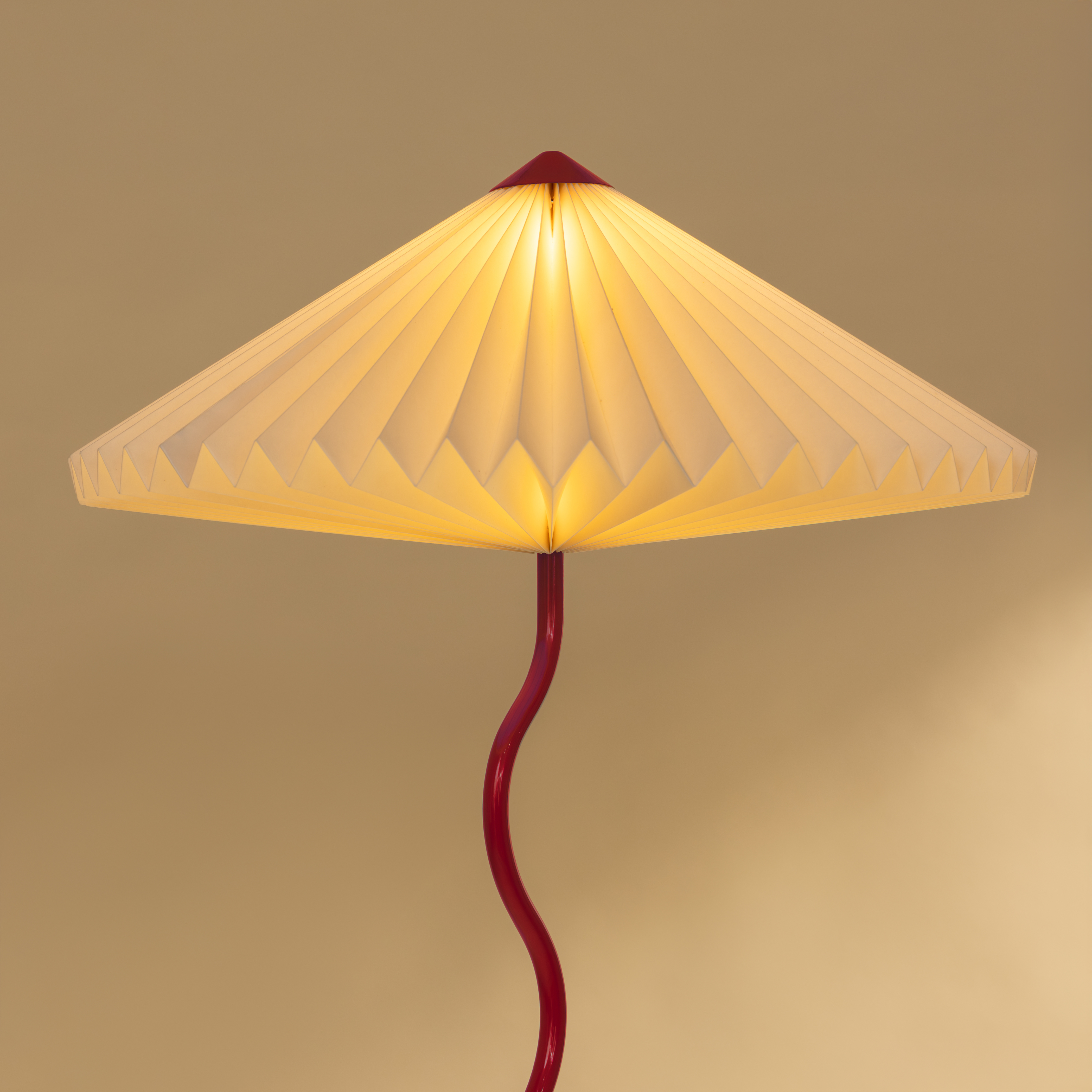 Wavy Floor Lamp - Crimson Red