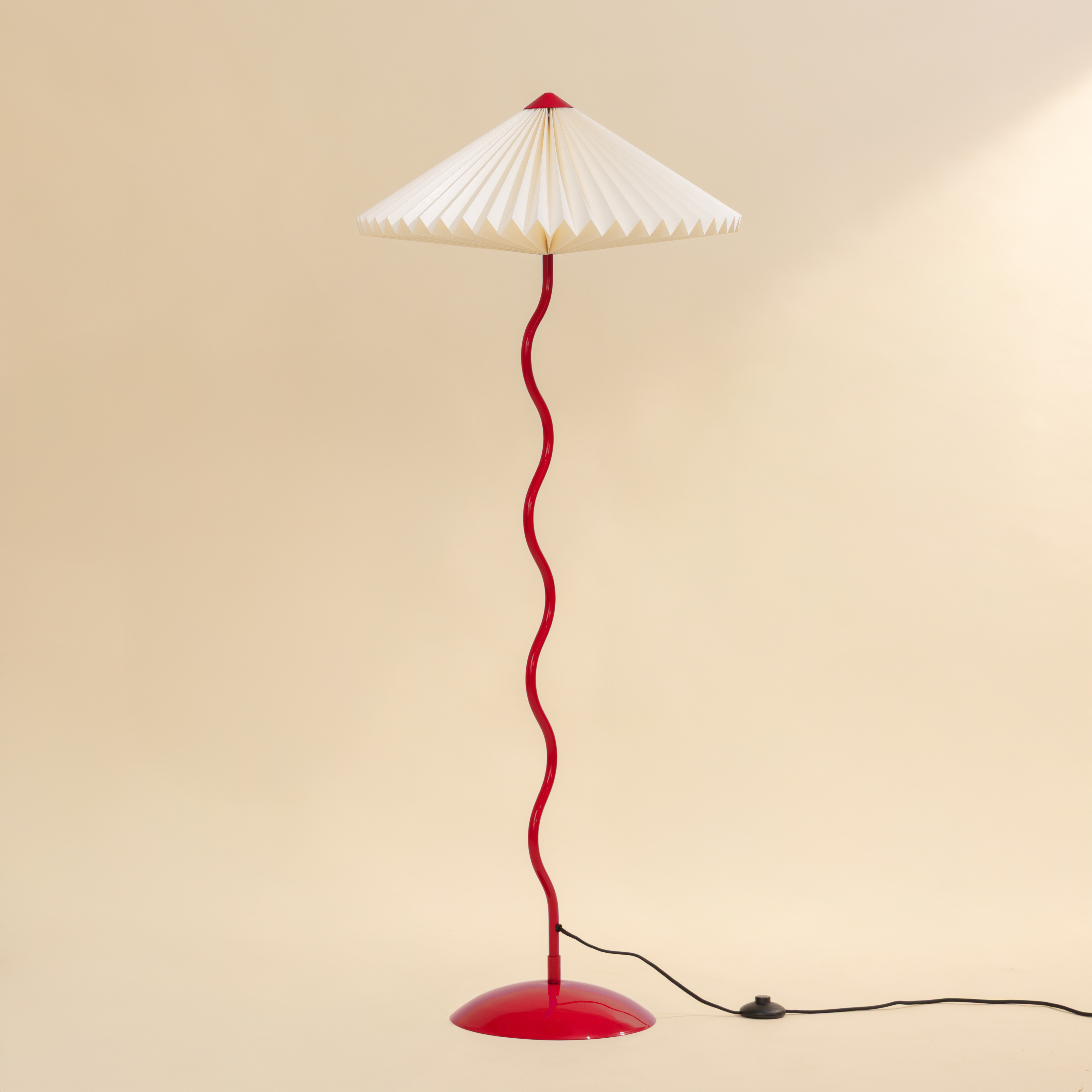 Wavy Floor Lamp - Crimson Red