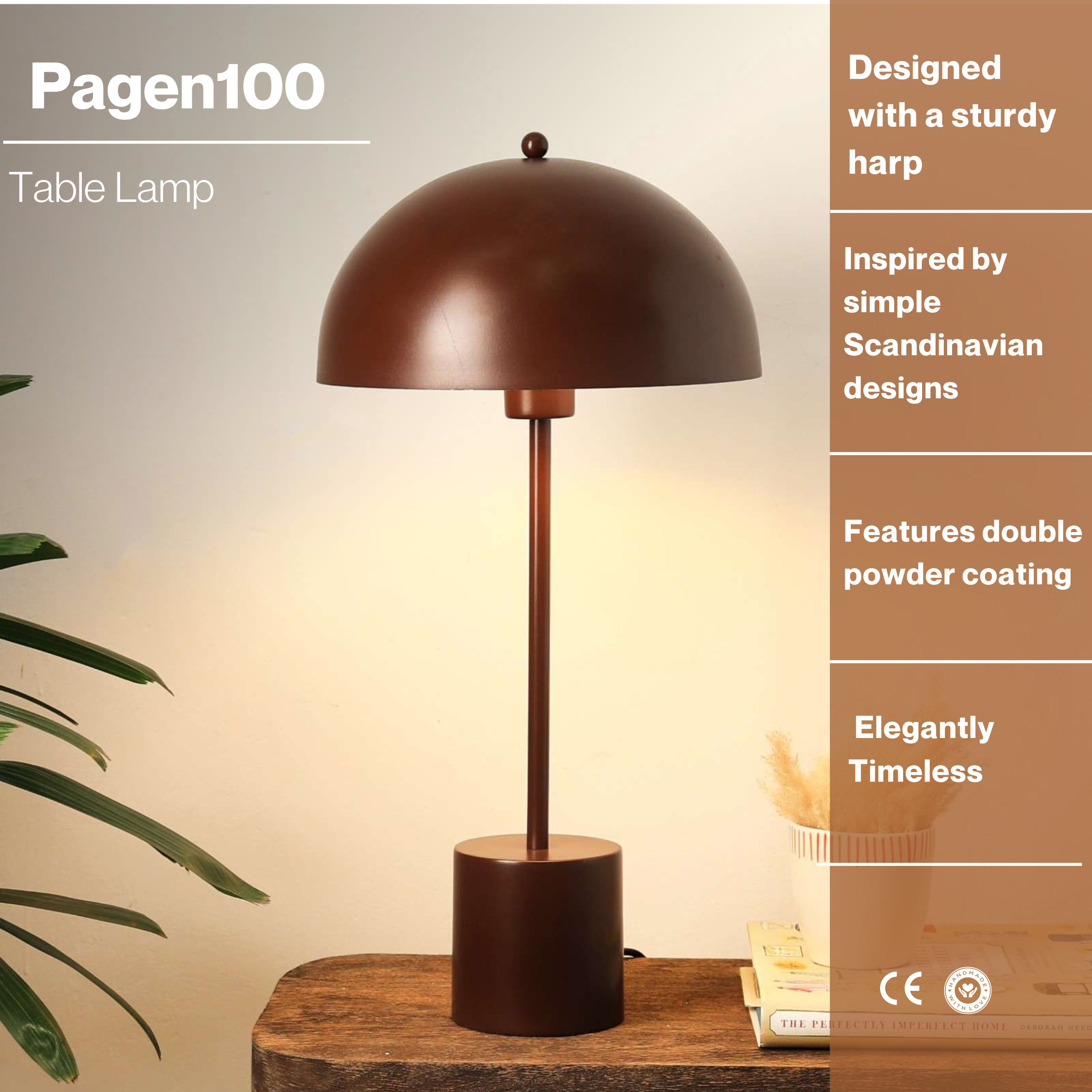 Pagen 100 - Modern Scandinavian Design, Premium Metallic Finish, Easy Installation