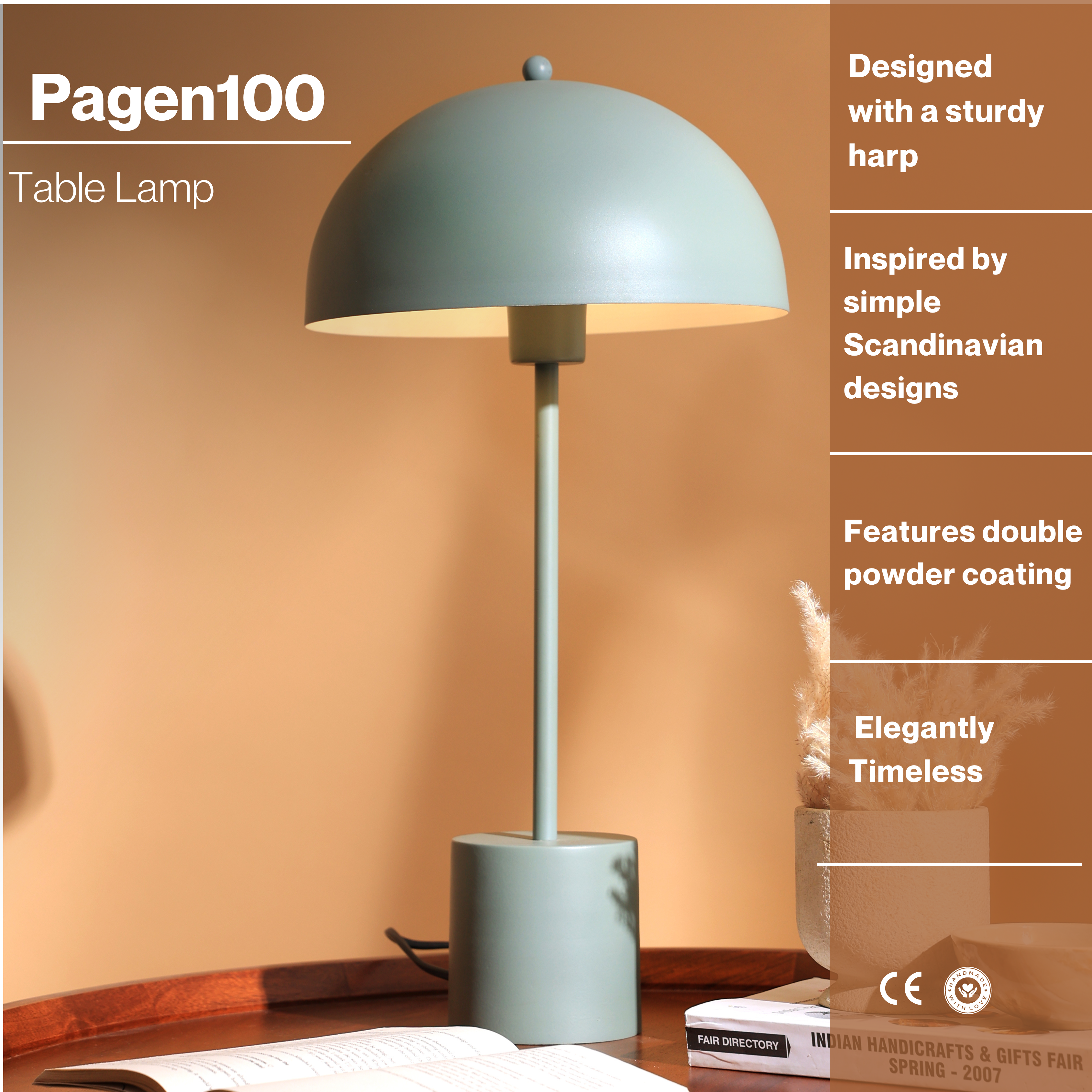 Pagen 100 - Modern Scandinavian Design, Premium Metallic Finish, Easy Installation