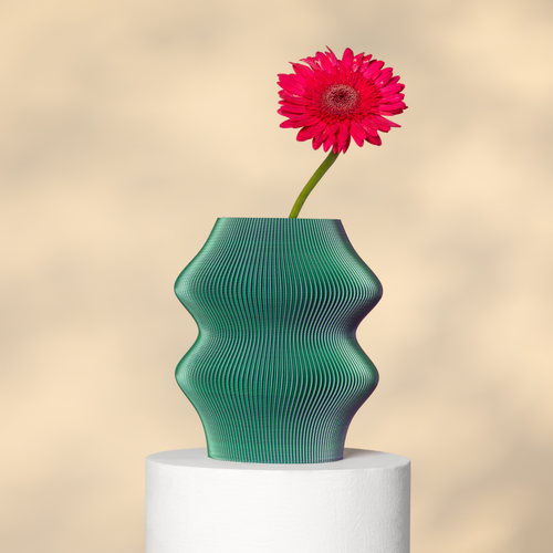 Contemporary 3D print vase – elegant modern printed vase design by FIG Living