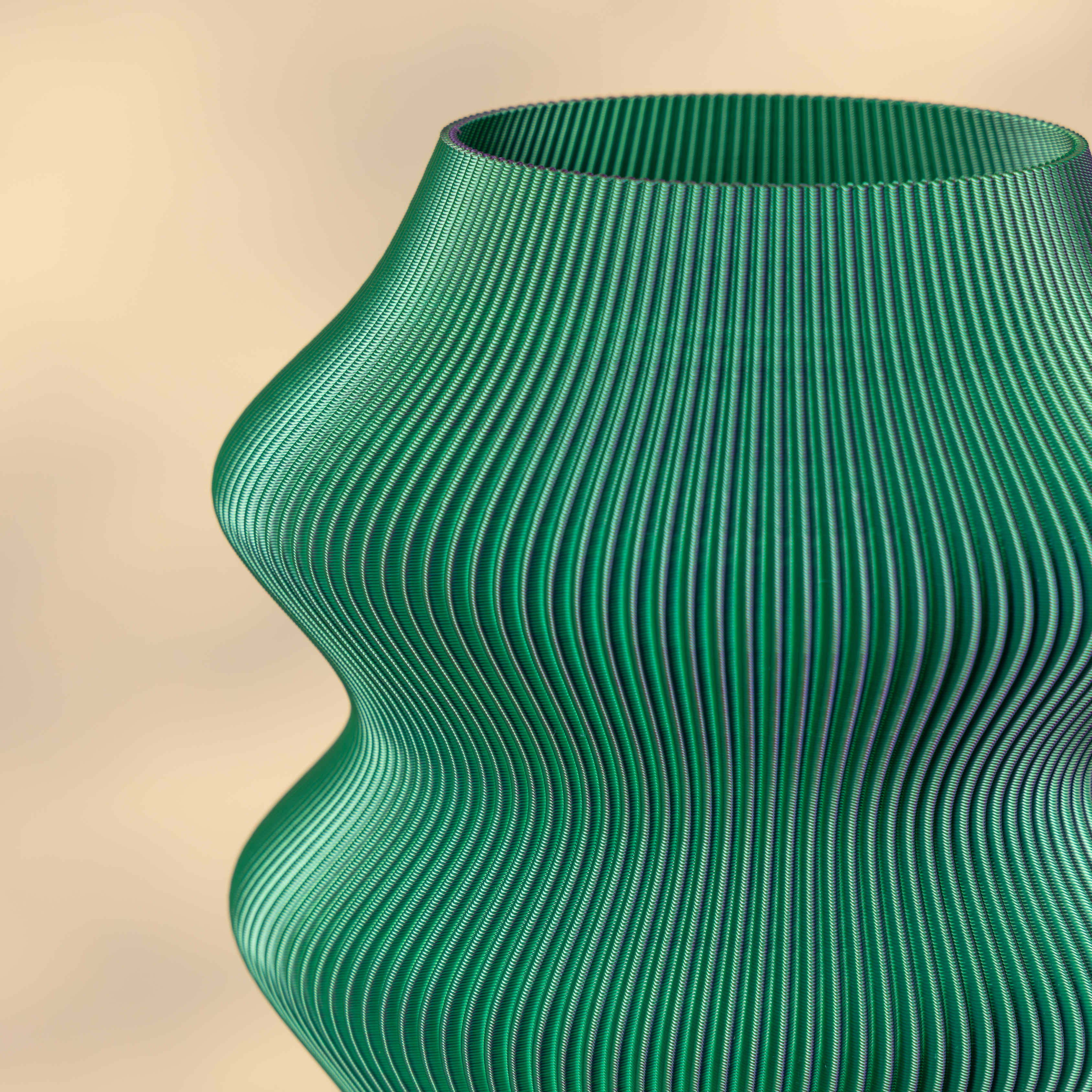 Front view of 3D printed flower vase – modern 3D print vase design for elegant home décor by FIG Living