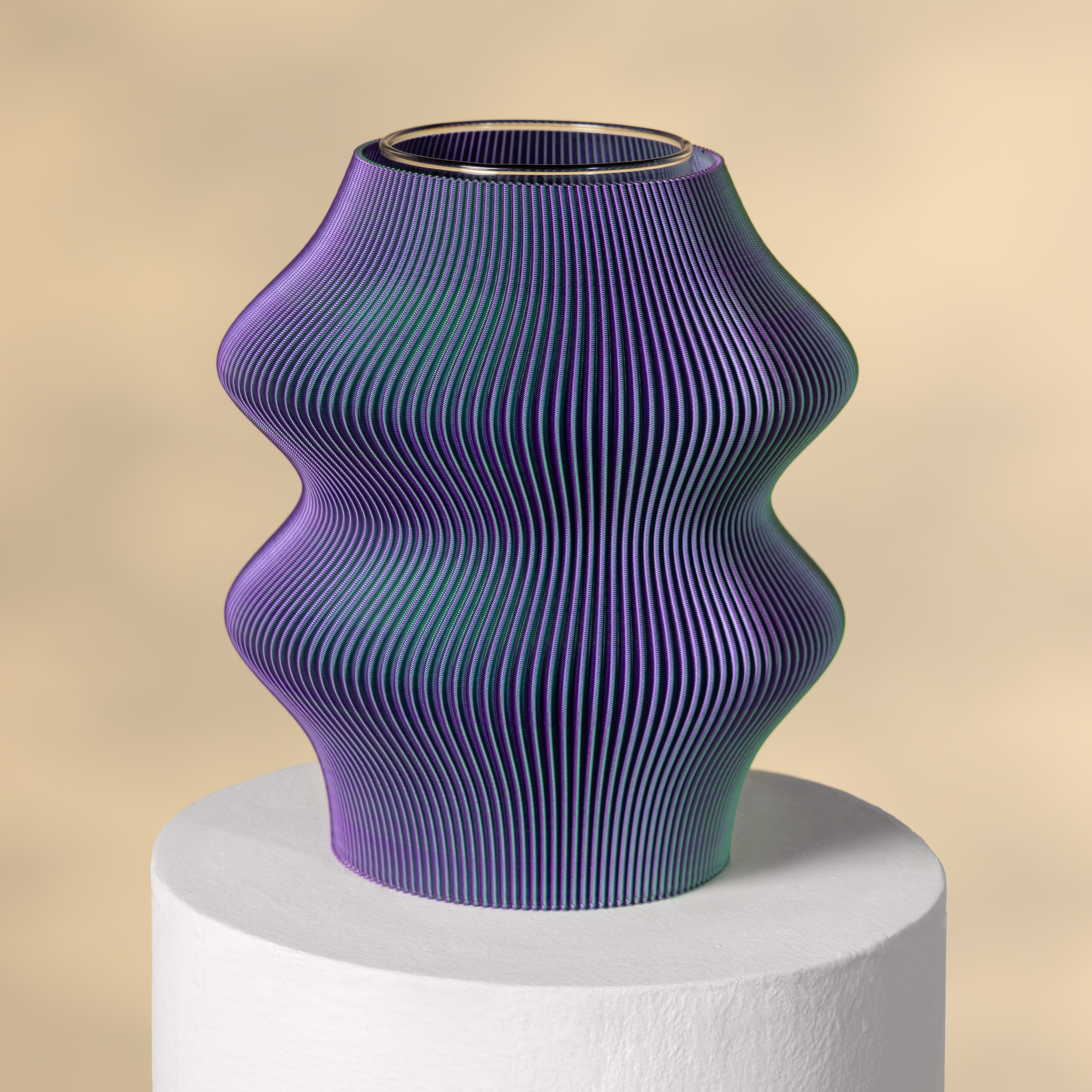 3D printed flower vase styled in modern living room décor – elegant 3D print vase by FIG Living