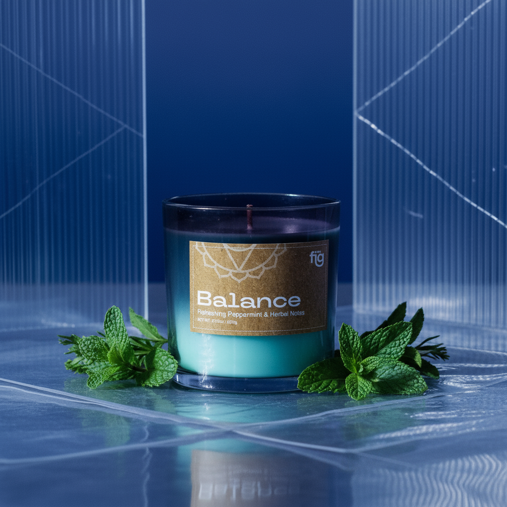 Balance Peppermint Vegan Wax Scented Candle