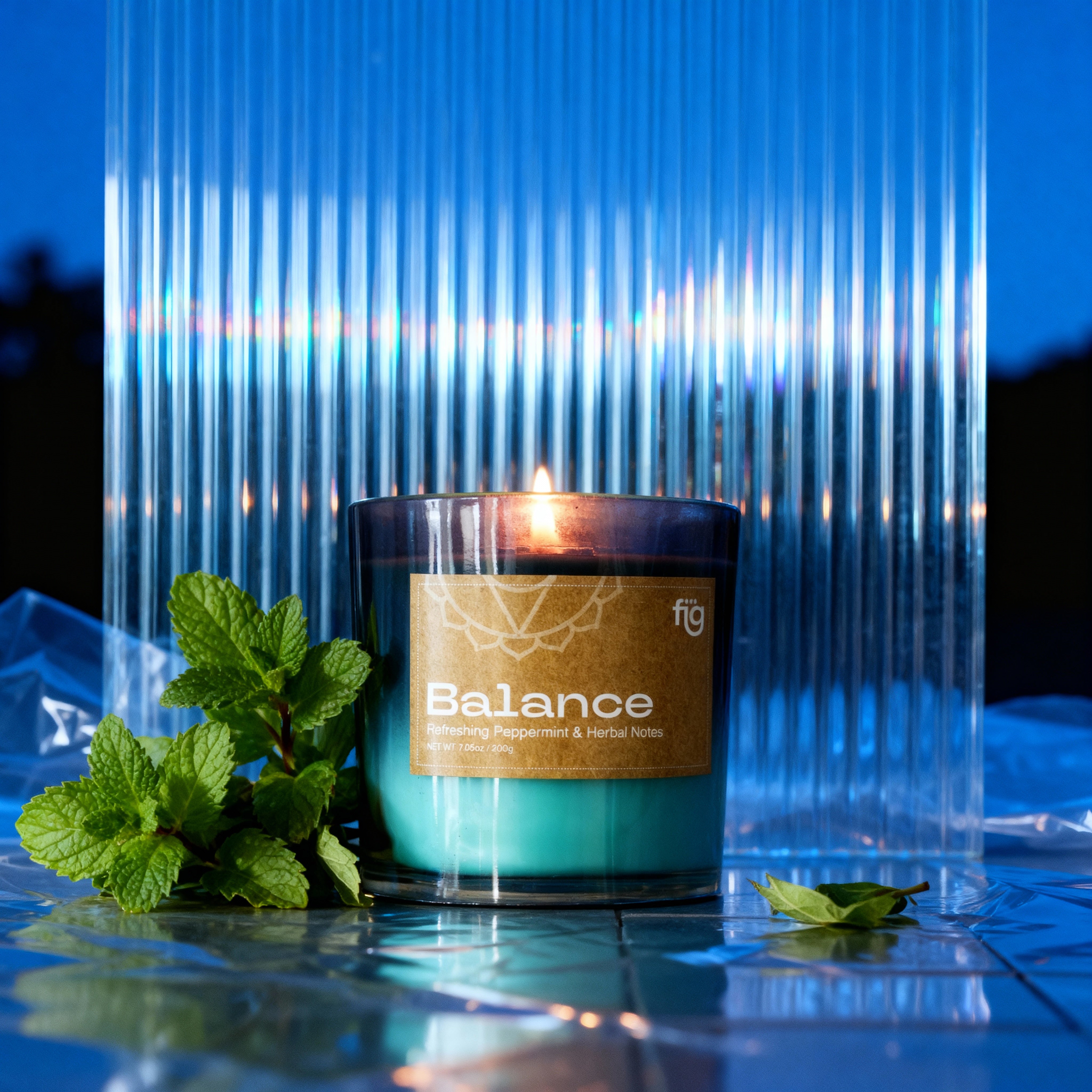 Balance Peppermint Vegan Wax Scented Candle