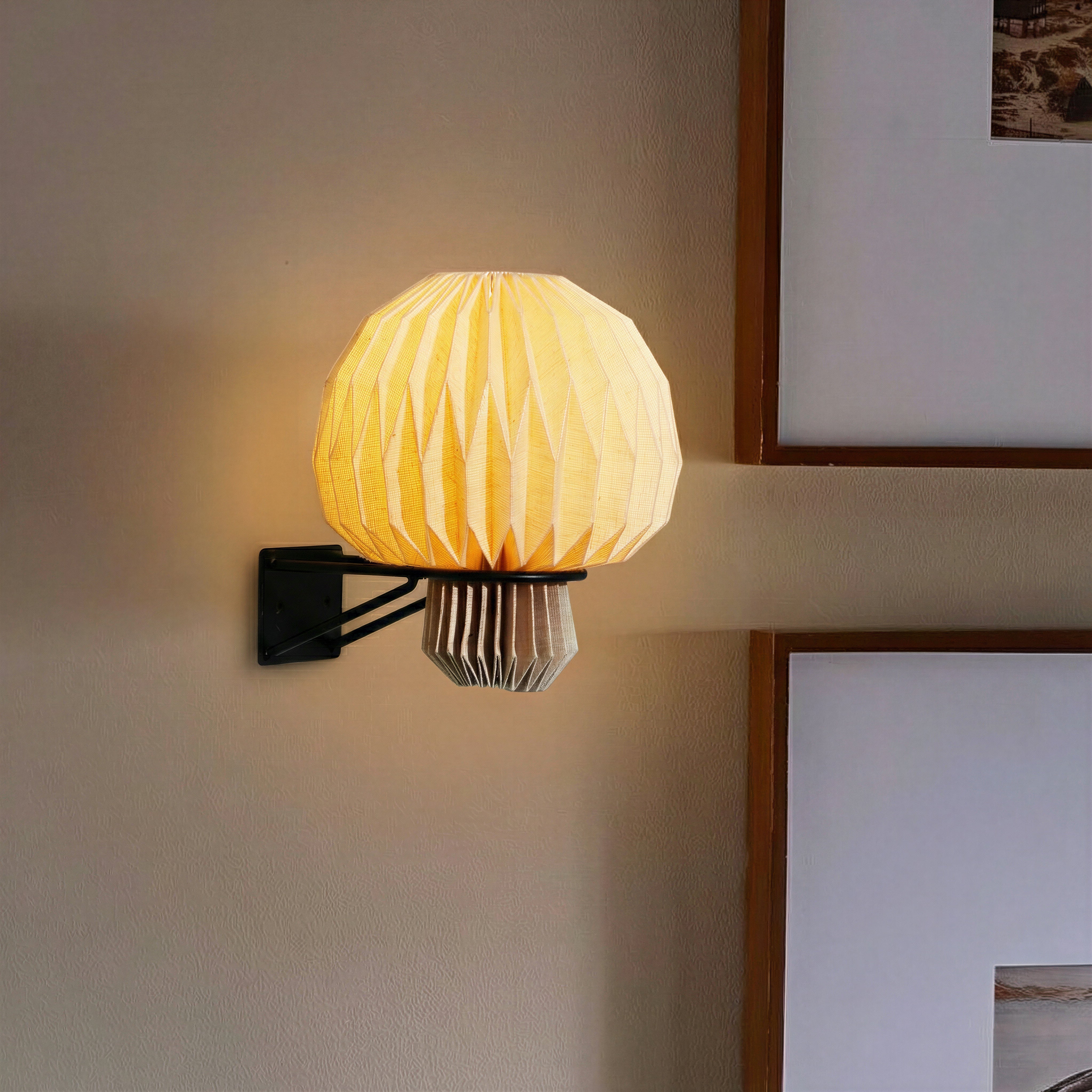 Amber Sconce Origami Wall Lamp