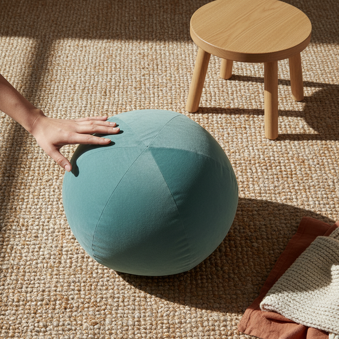 Ball Cushion - Sage Blue (includes filler)