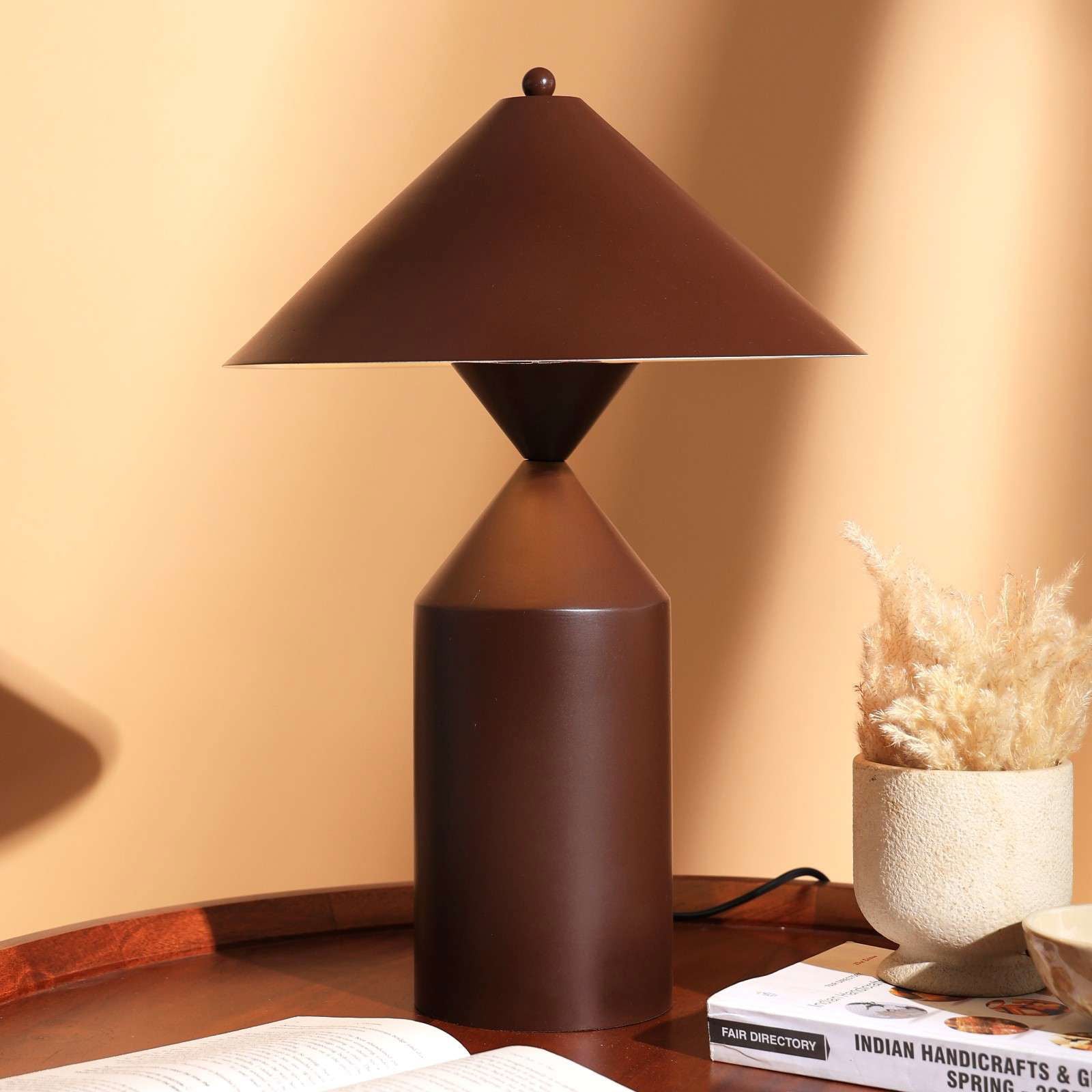 Cone Casa - Table Lamp - Modern Scandinavian Design, Premium Metallic Finish desk lamp, Easy Installation - FIG Living - Cone Casa - Table Lamp - Modern Scandinavian Design, Premium Metallic Finish desk lamp, Easy Installation - FIG Living