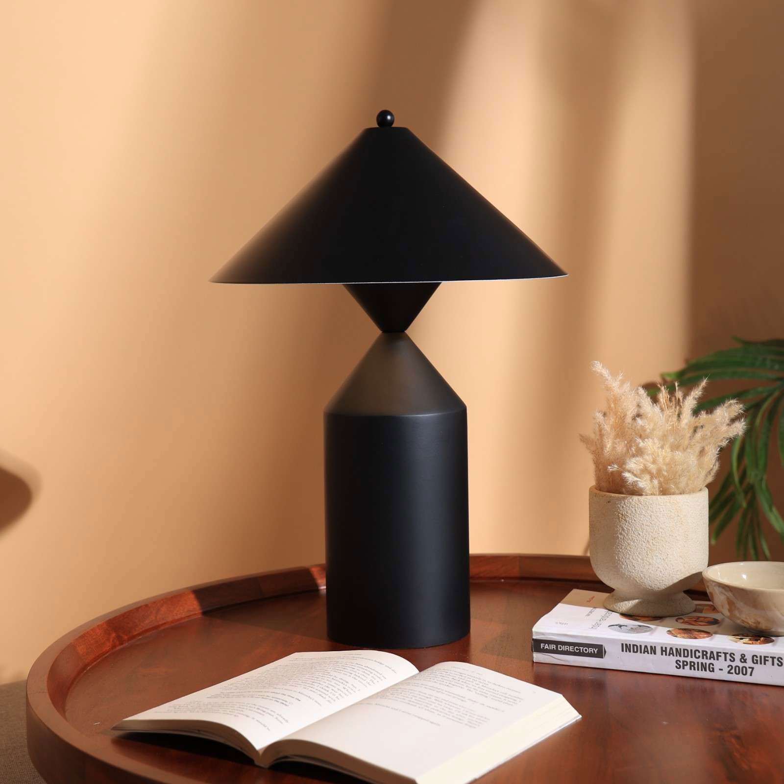 Cone Casa - Table Lamp - Modern Scandinavian Design, Premium Metallic Finish desk lamp, Easy Installation - FIG Living - Cone Casa - Table Lamp - Modern Scandinavian Design, Premium Metallic Finish desk lamp, Easy Installation - FIG Living