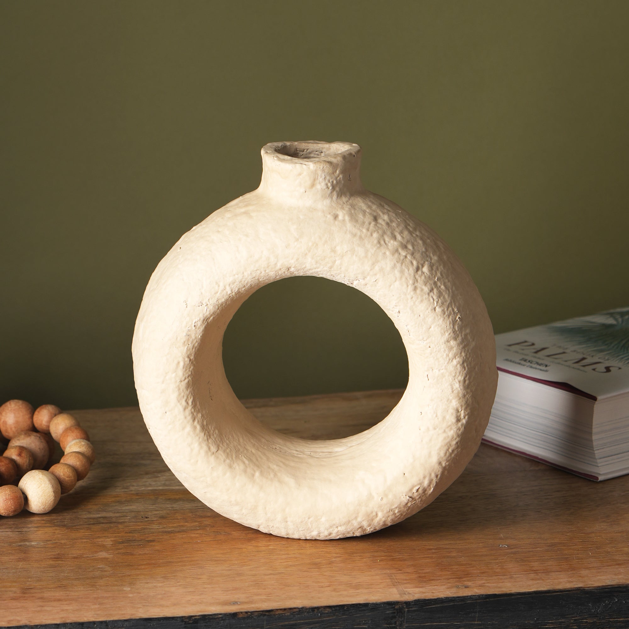 Paper Mache Vase, Boho-Chic Style