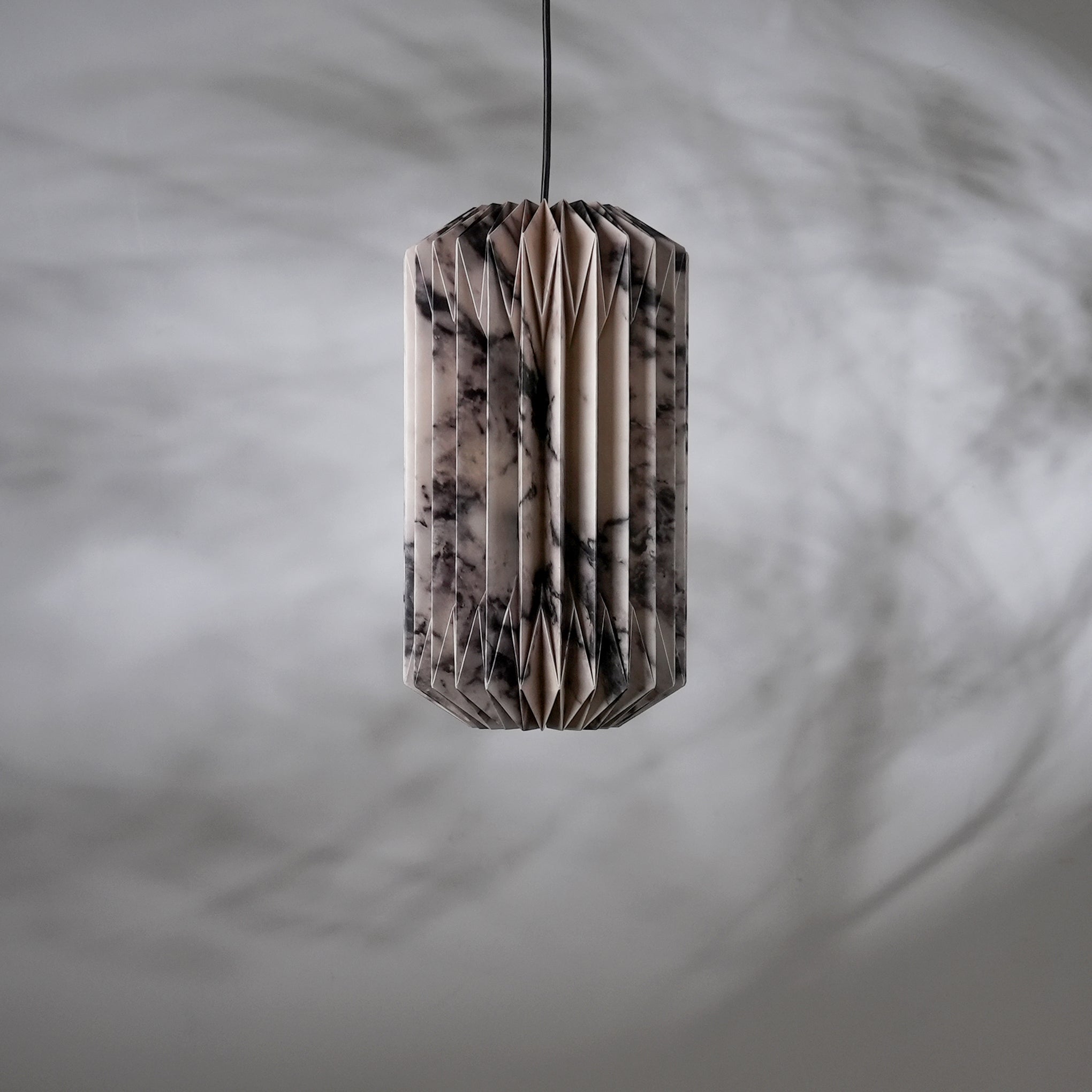 Drum Pendant (Marble Print) Pendant Lamp