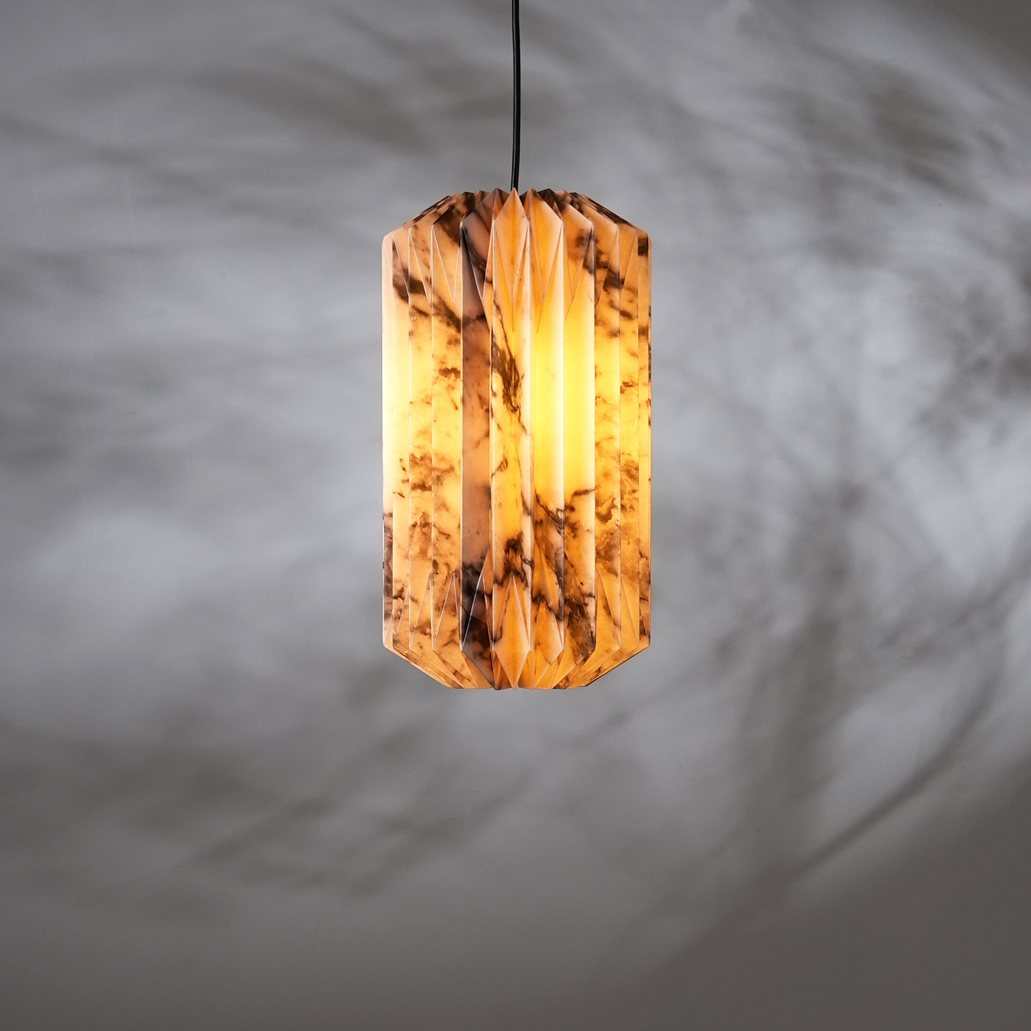 Drum Pendant (Marble Print) Pendant Lamp