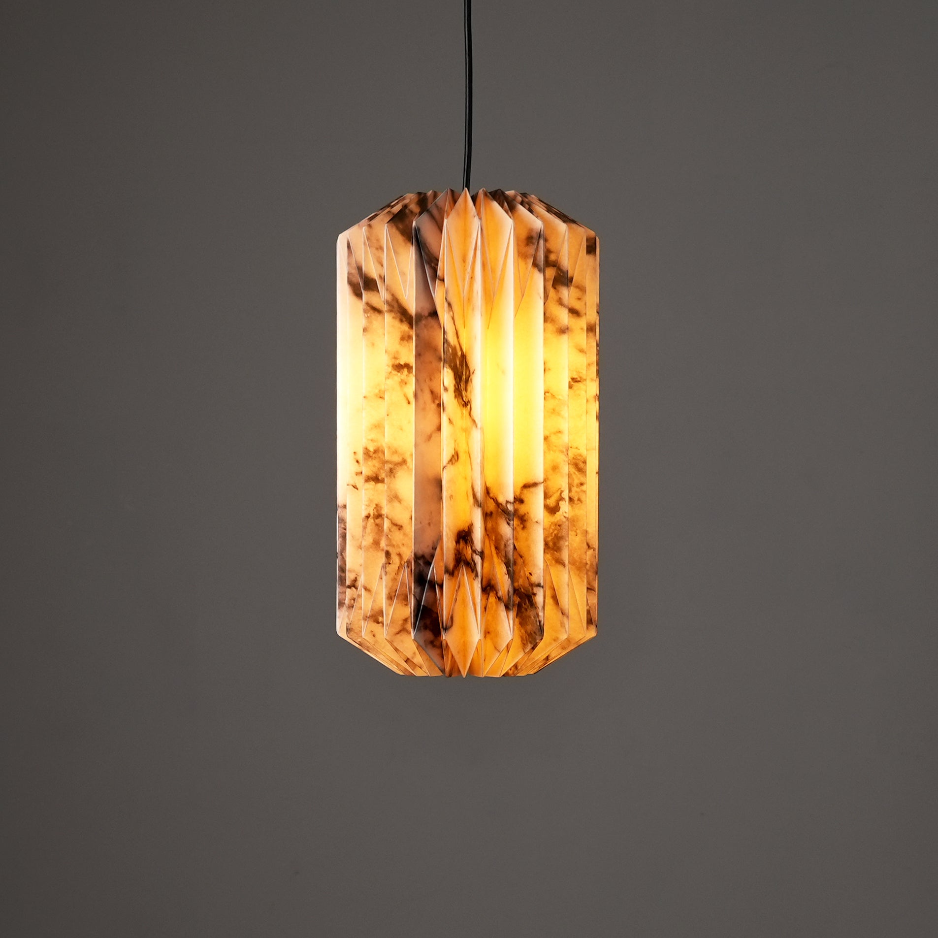 Drum Pendant (Marble Print) Pendant Lamp