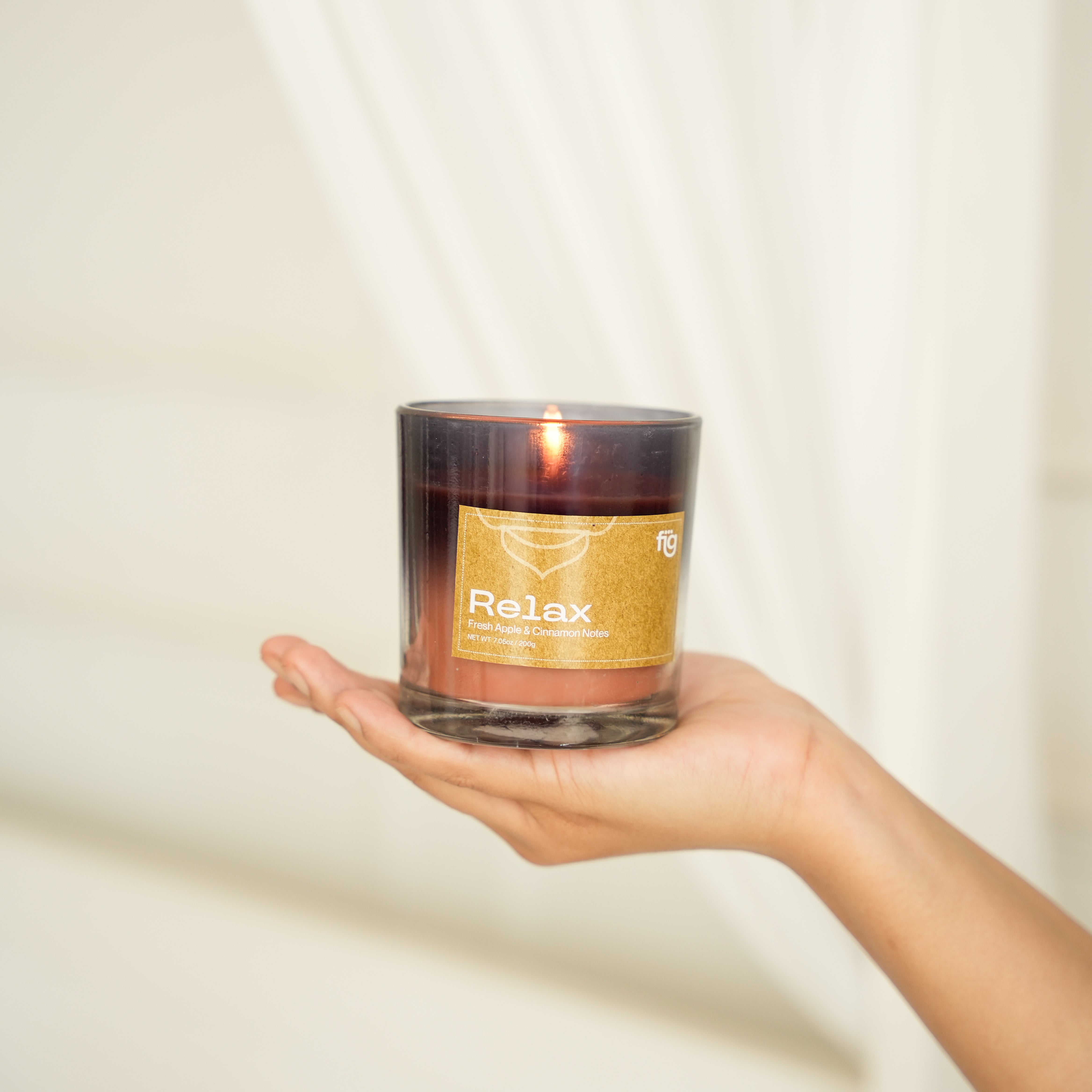 Relax Apple & Cinnamon Vegan Wax Scented Candle