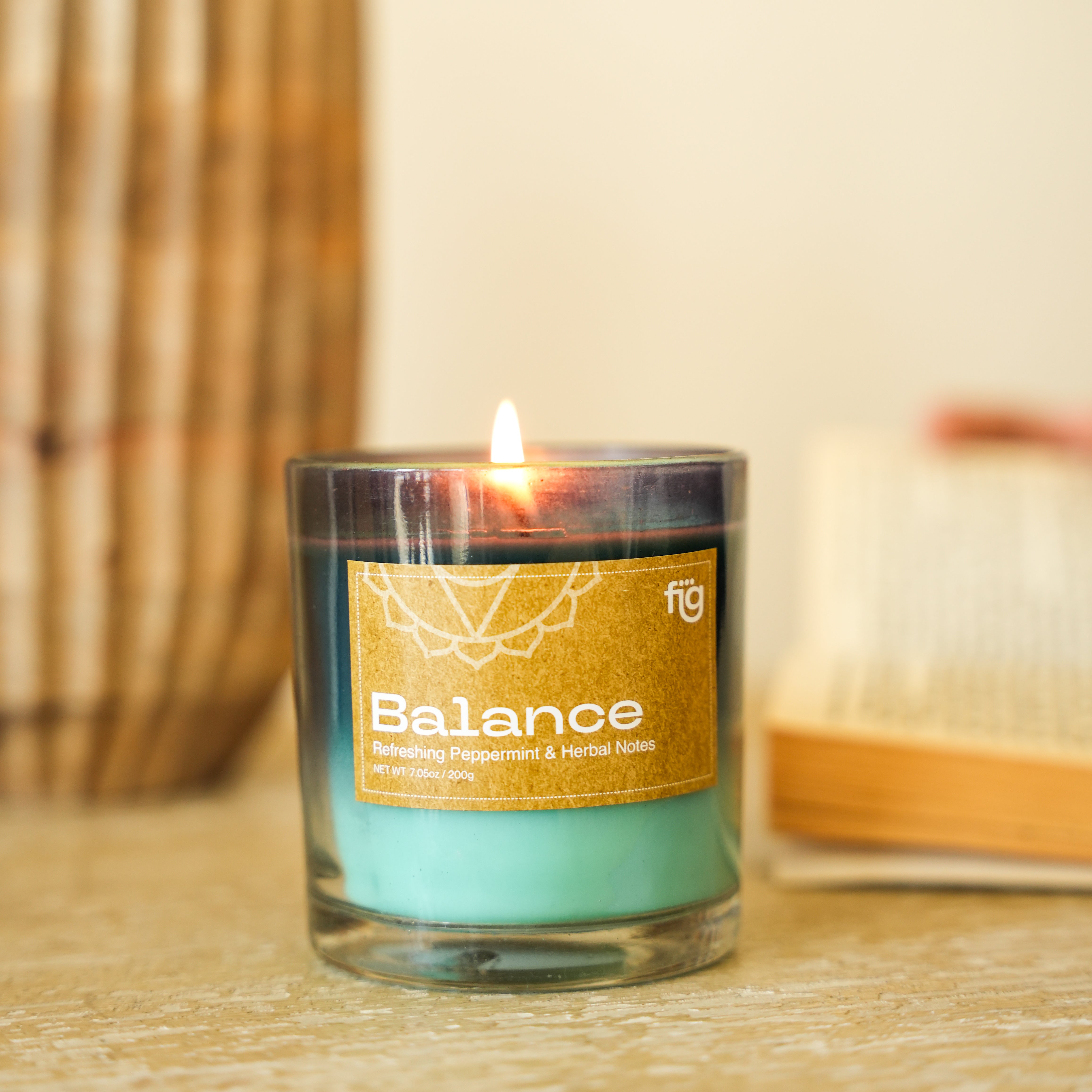 Balance Peppermint Vegan Wax Scented Candle