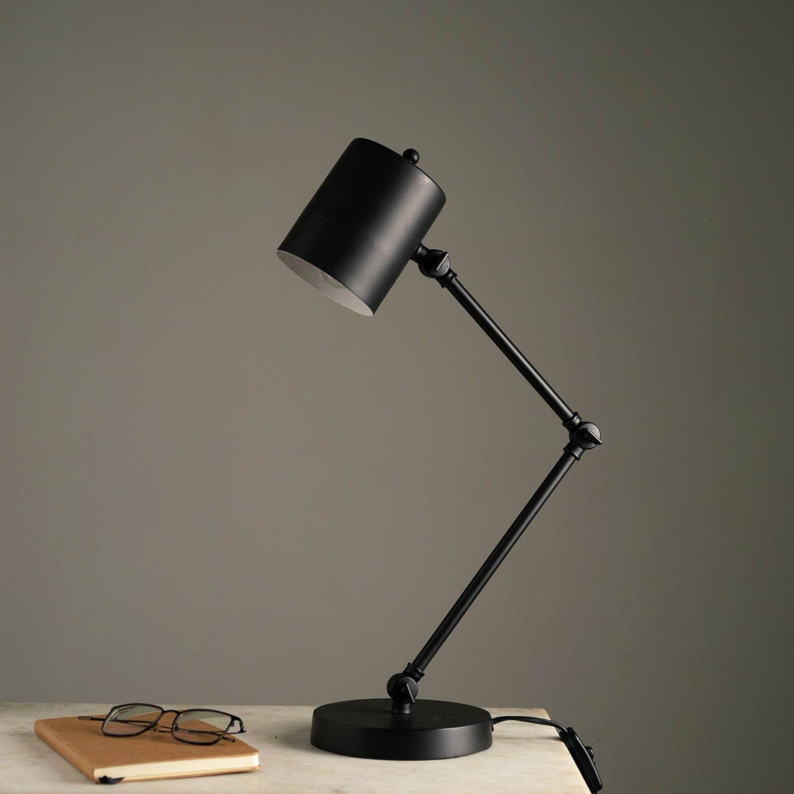 Book Boom Lamp - Black, Modern Scandinavian Design, Premium Metallic Finish, Elegant Swivels