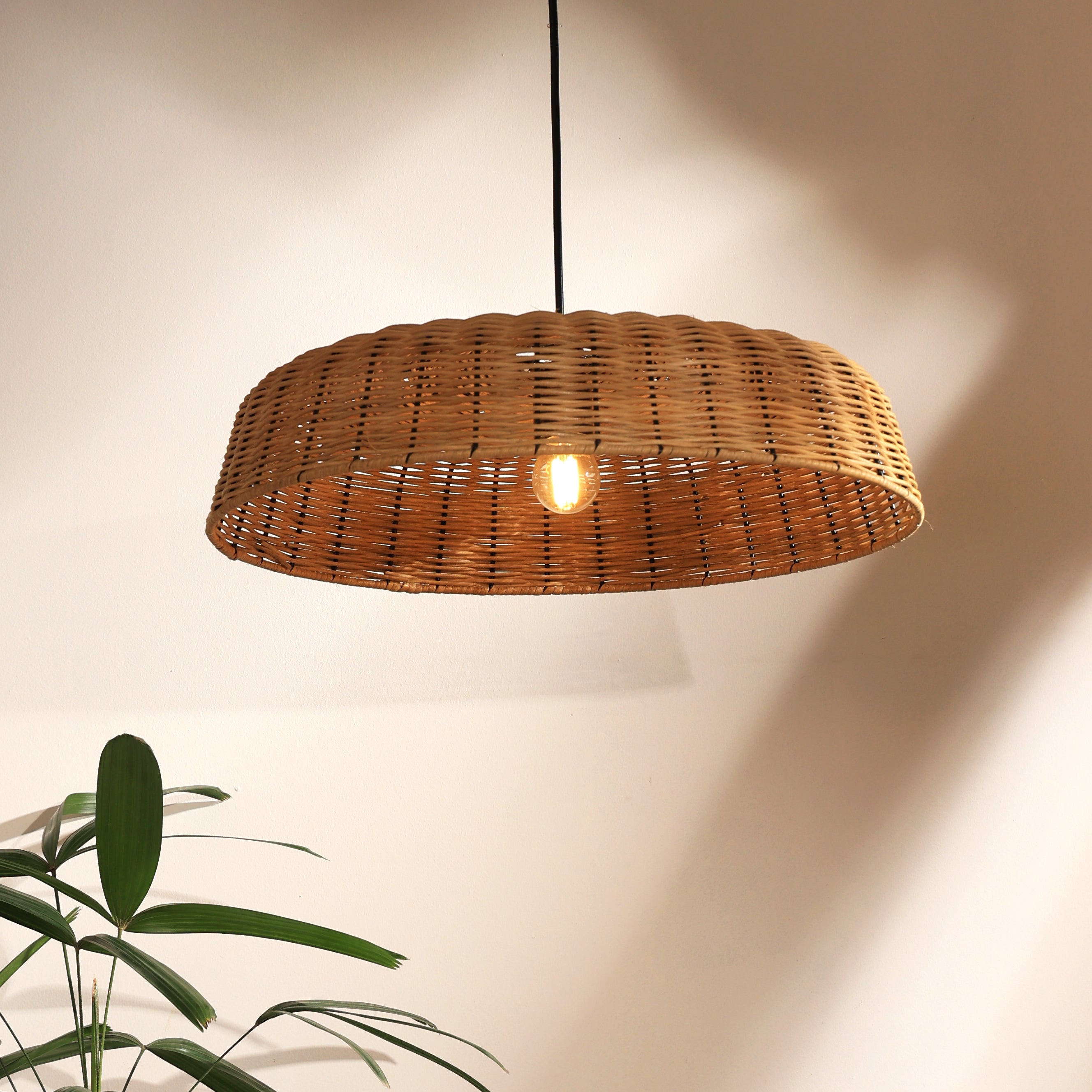Natural Opulence - Natural Rattan and Cane, Hanging Lamp, Handmade in India