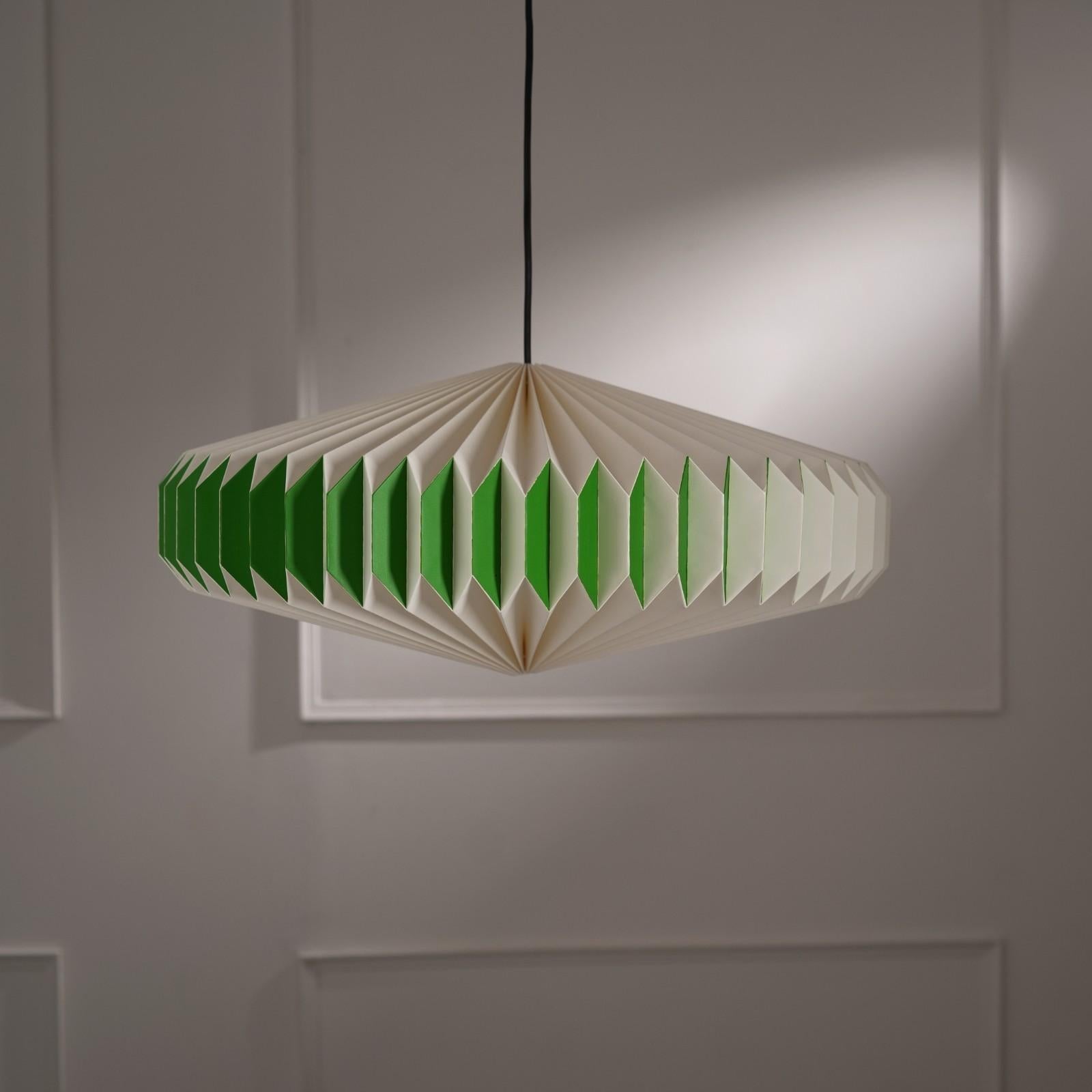 Oblong 2  - Paper Origami Pendants, Handpleating, Origami Lampshade, Scandinavian Design