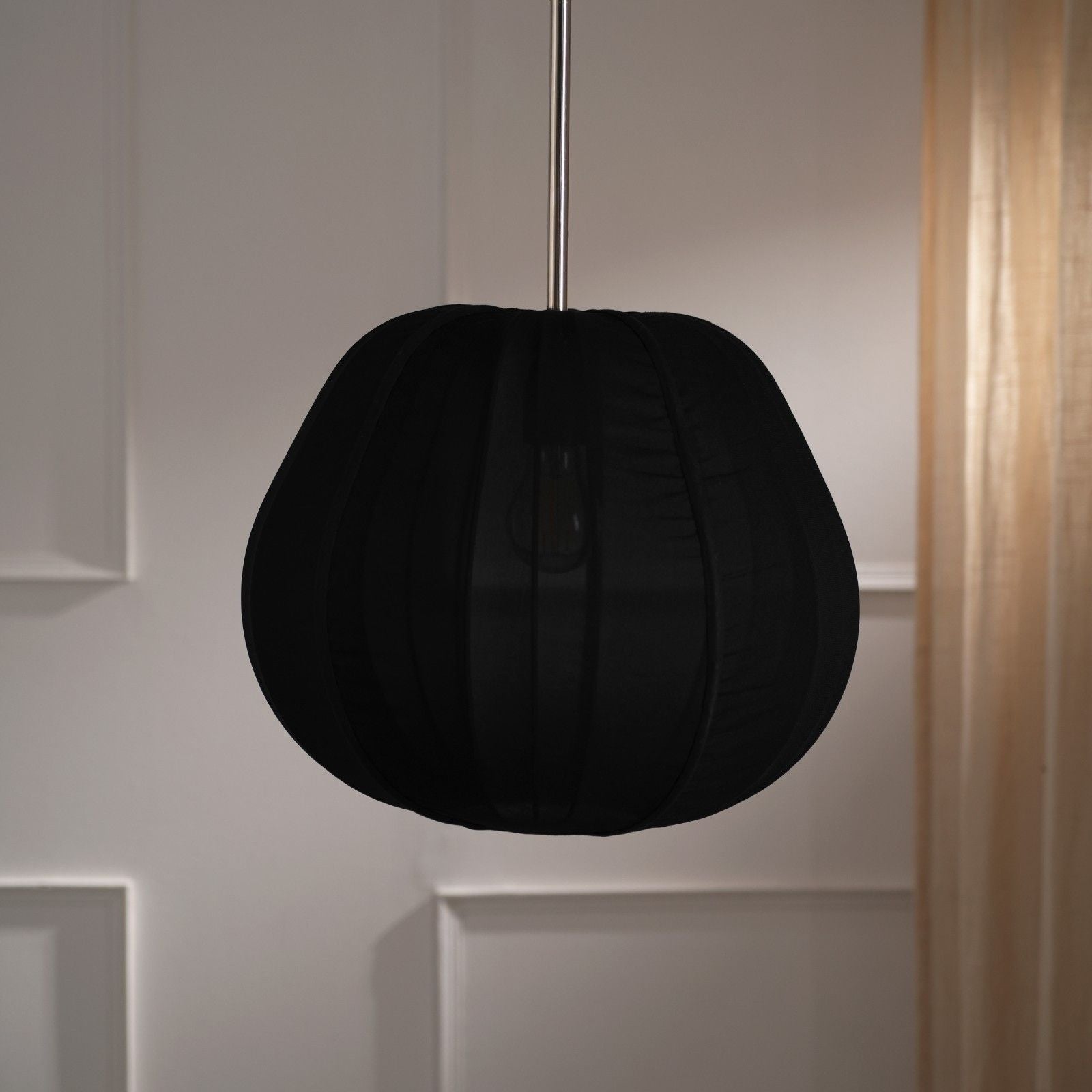 Luxe Collection - Berlin Lamp  - Premium Chiffon Fabric, Metallic Spacer, Soft Warm Glow, Mood Enhancement Lighting