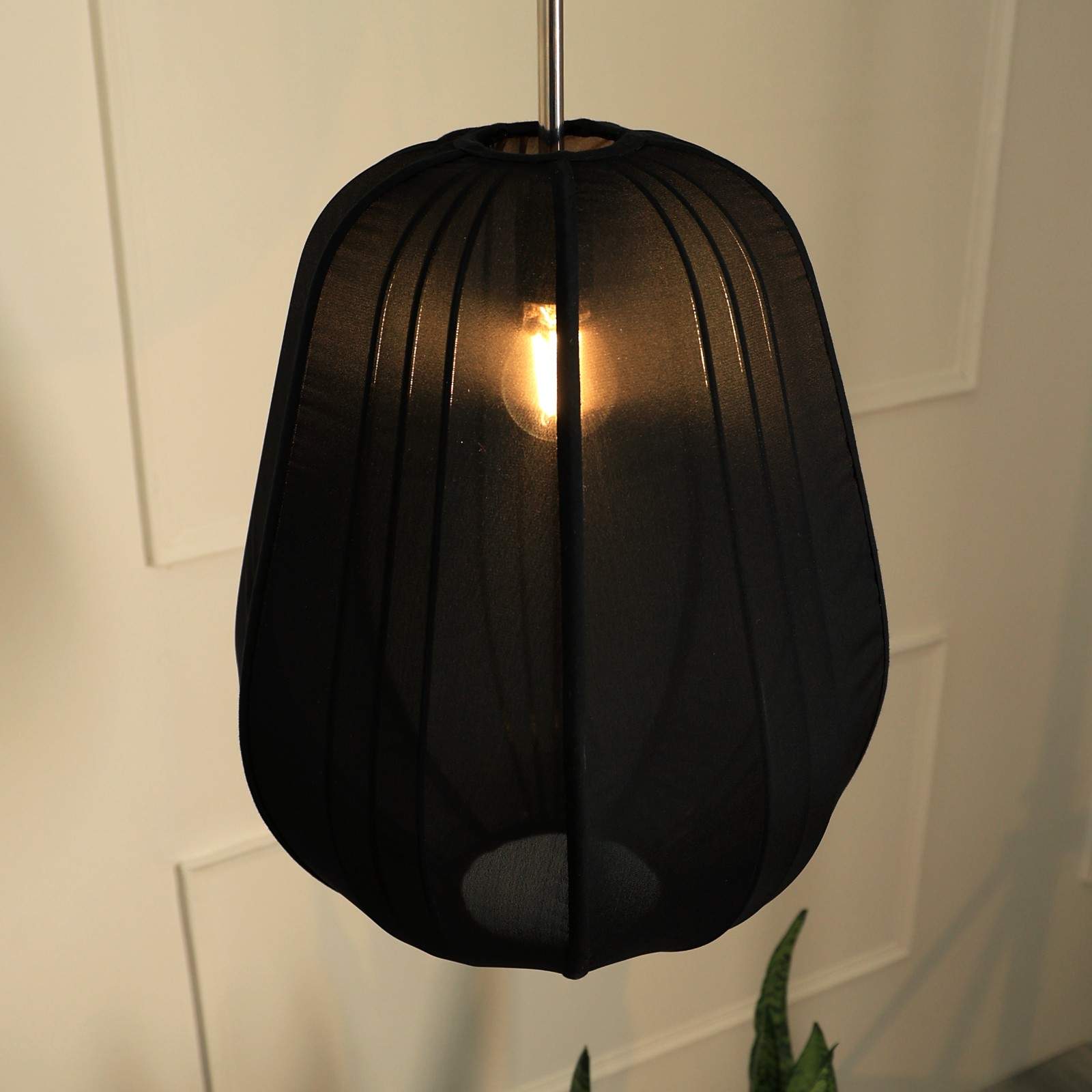 Luxe Collection - Rome Lamp  - Premium Chiffon Fabric, Metallic Spacer, Soft Warm Glow, Mood Enhancement Lighting
