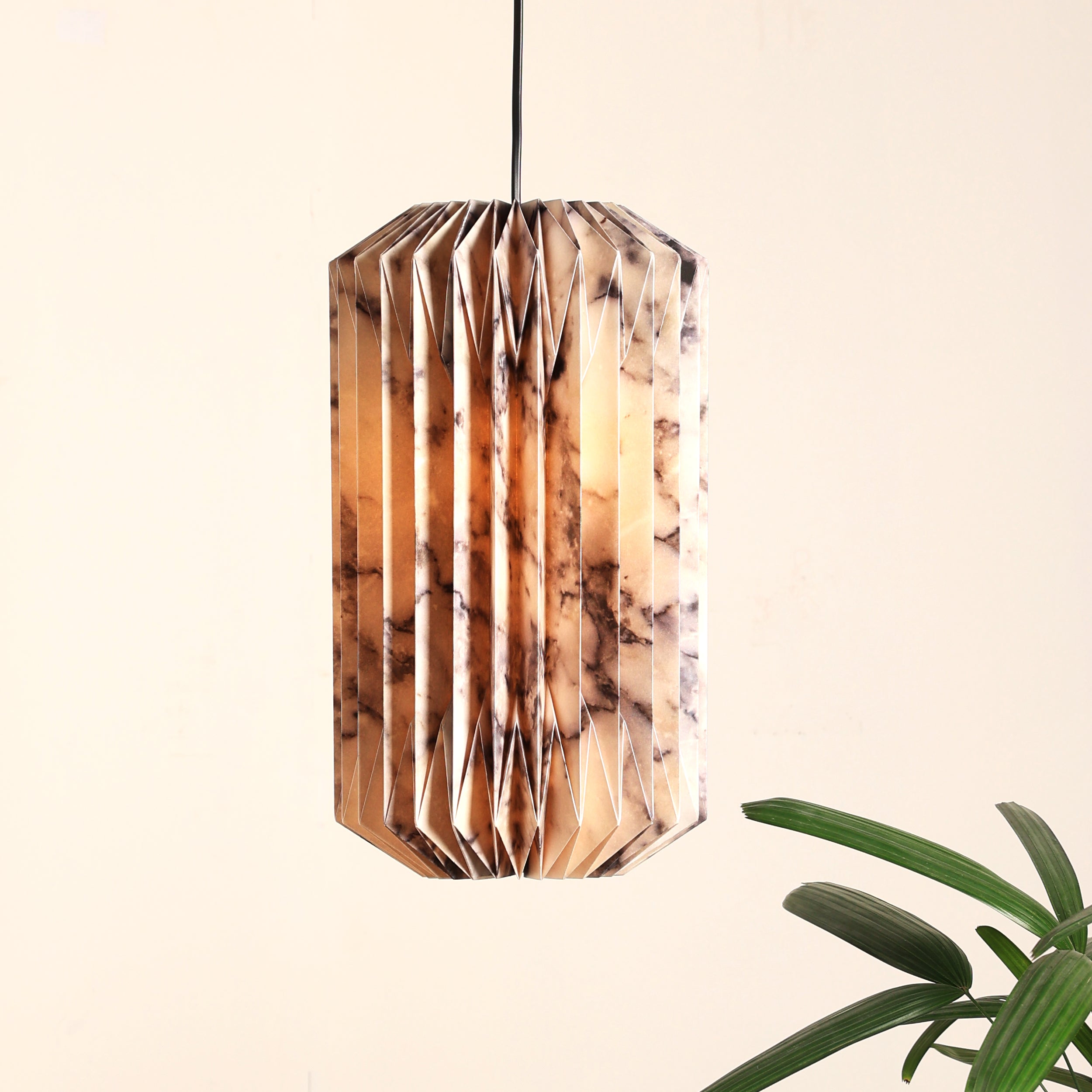 Drum Pendant (Marble Print) Pendant Lamp