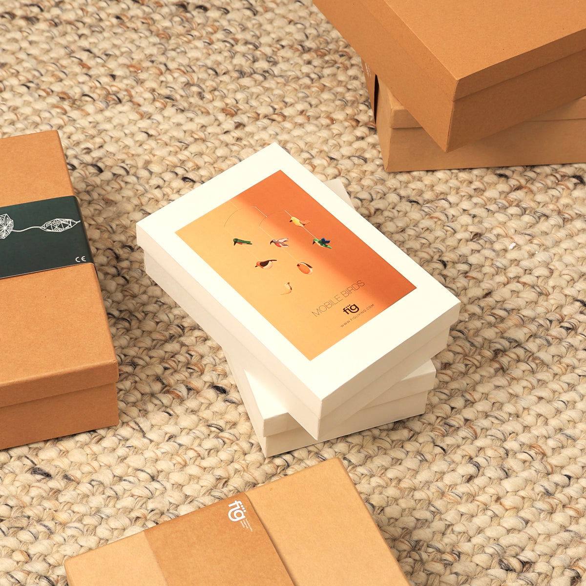 Felt Ornaments Hanging Mobile (Birds) - Kids hanging wall Decor, Ornaments, Hanging Mobiles made from Wool - FIG Living - Felt Ornaments Hanging Mobile (Birds) - Kids hanging wall Decor, Ornaments, Hanging Mobiles made from Wool - FIG Living