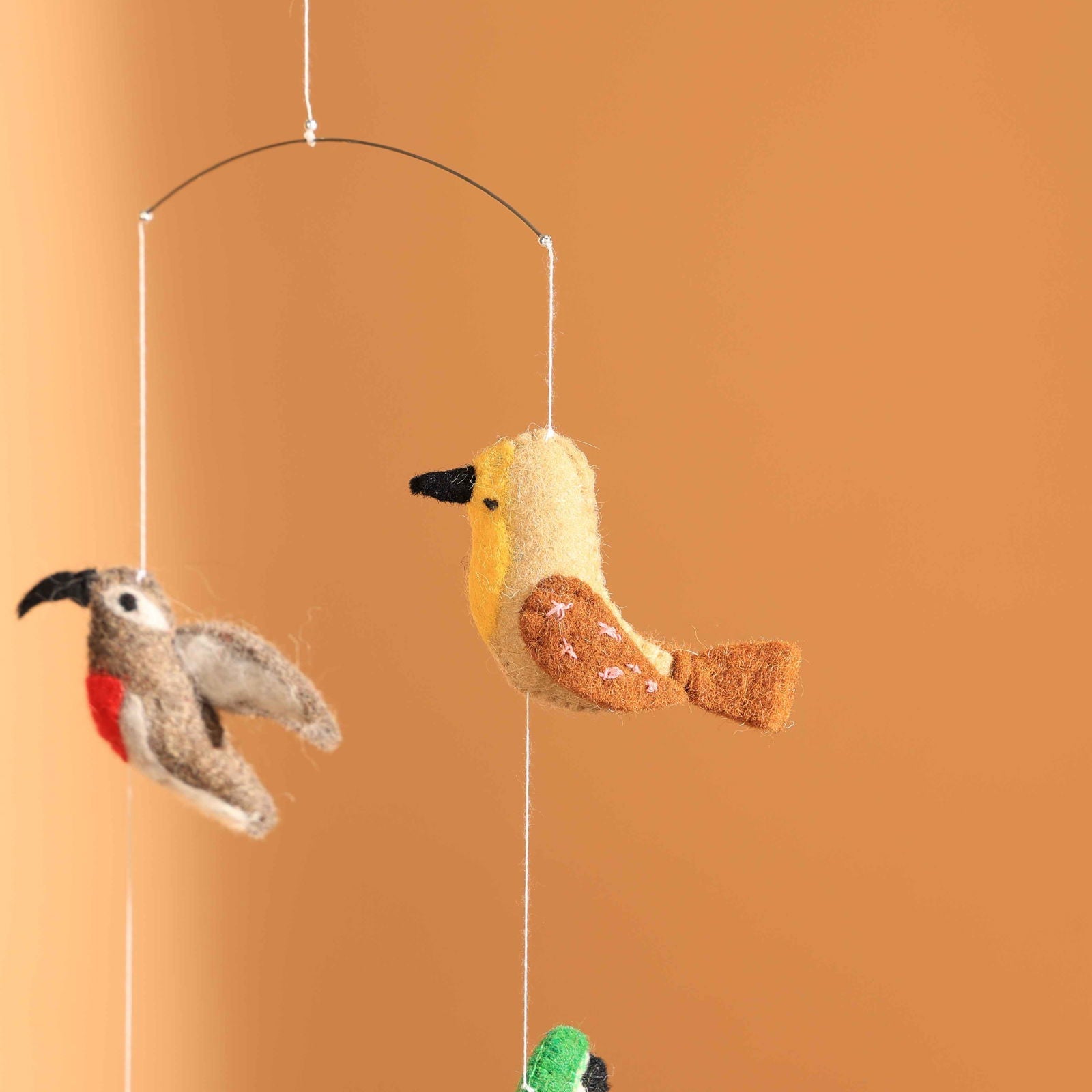 Felt Ornaments Hanging Mobile (Birds) - Kids hanging wall Decor, Ornaments, Hanging Mobiles made from Wool - FIG Living - Felt Ornaments Hanging Mobile (Birds) - Kids hanging wall Decor, Ornaments, Hanging Mobiles made from Wool - FIG Living