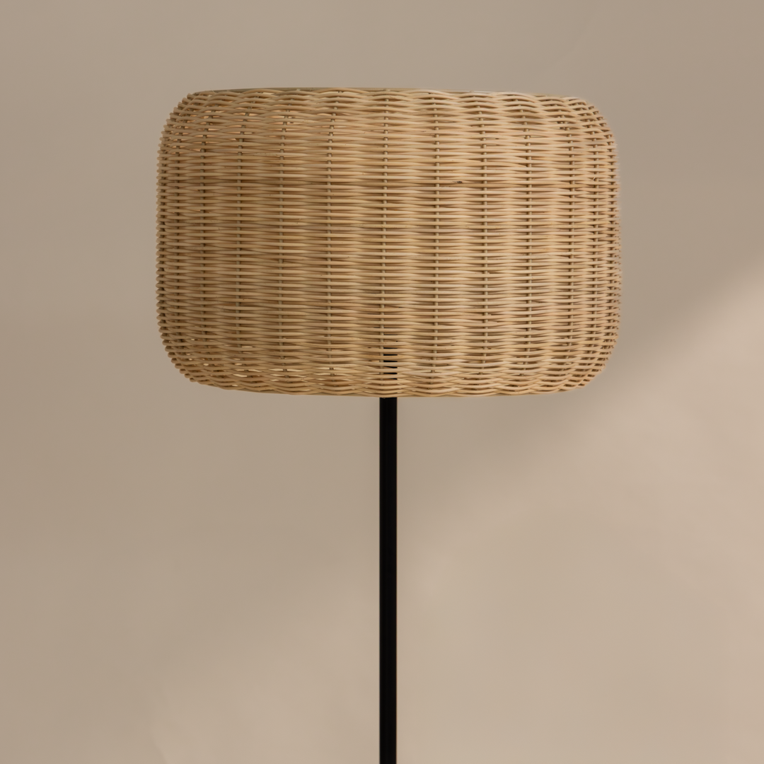 Bird's Nest - Rattan Floor Lamp