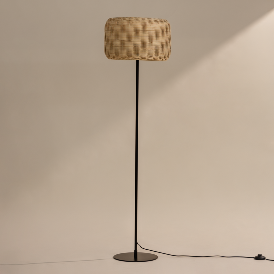 Bird's Nest - Rattan Floor Lamp