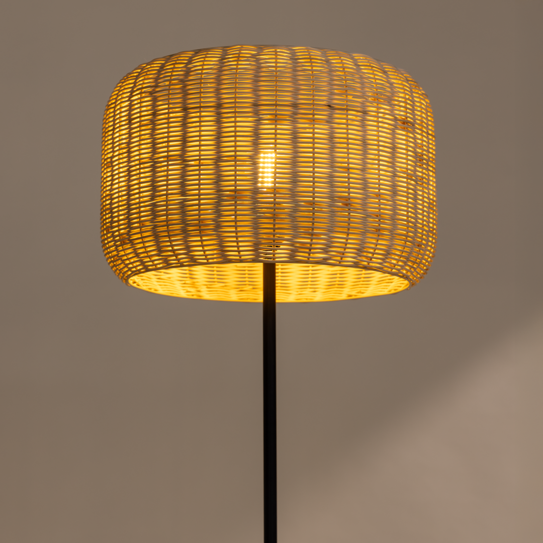 Bird's Nest - Rattan Floor Lamp
