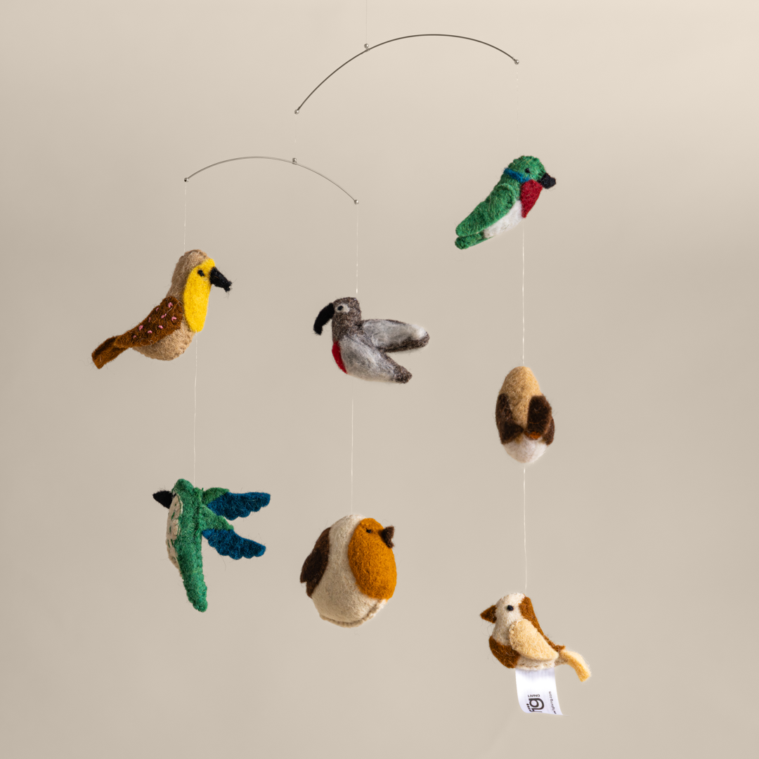 Felt Ornaments - Hanging Mobile (Birds)