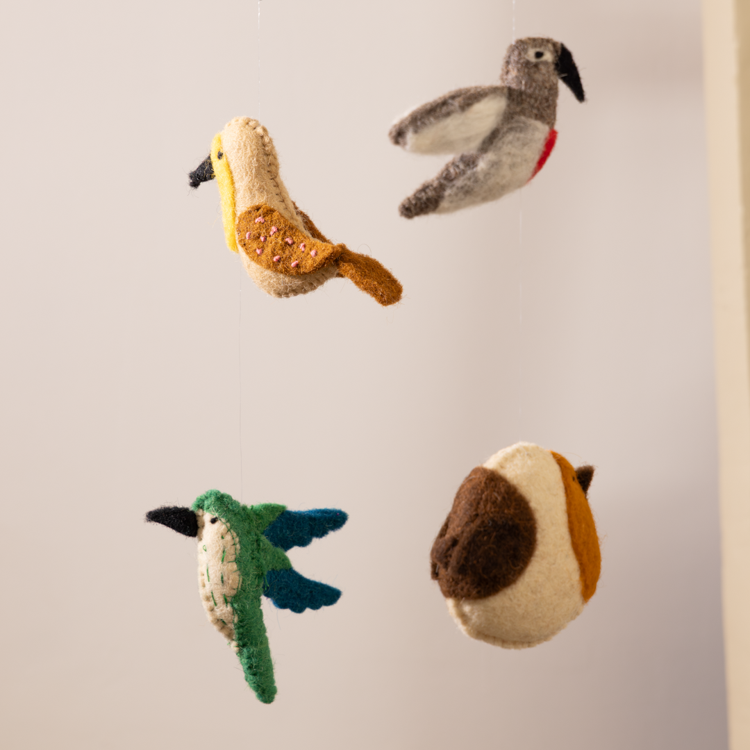 Felt Ornaments - Hanging Mobile (Birds)
