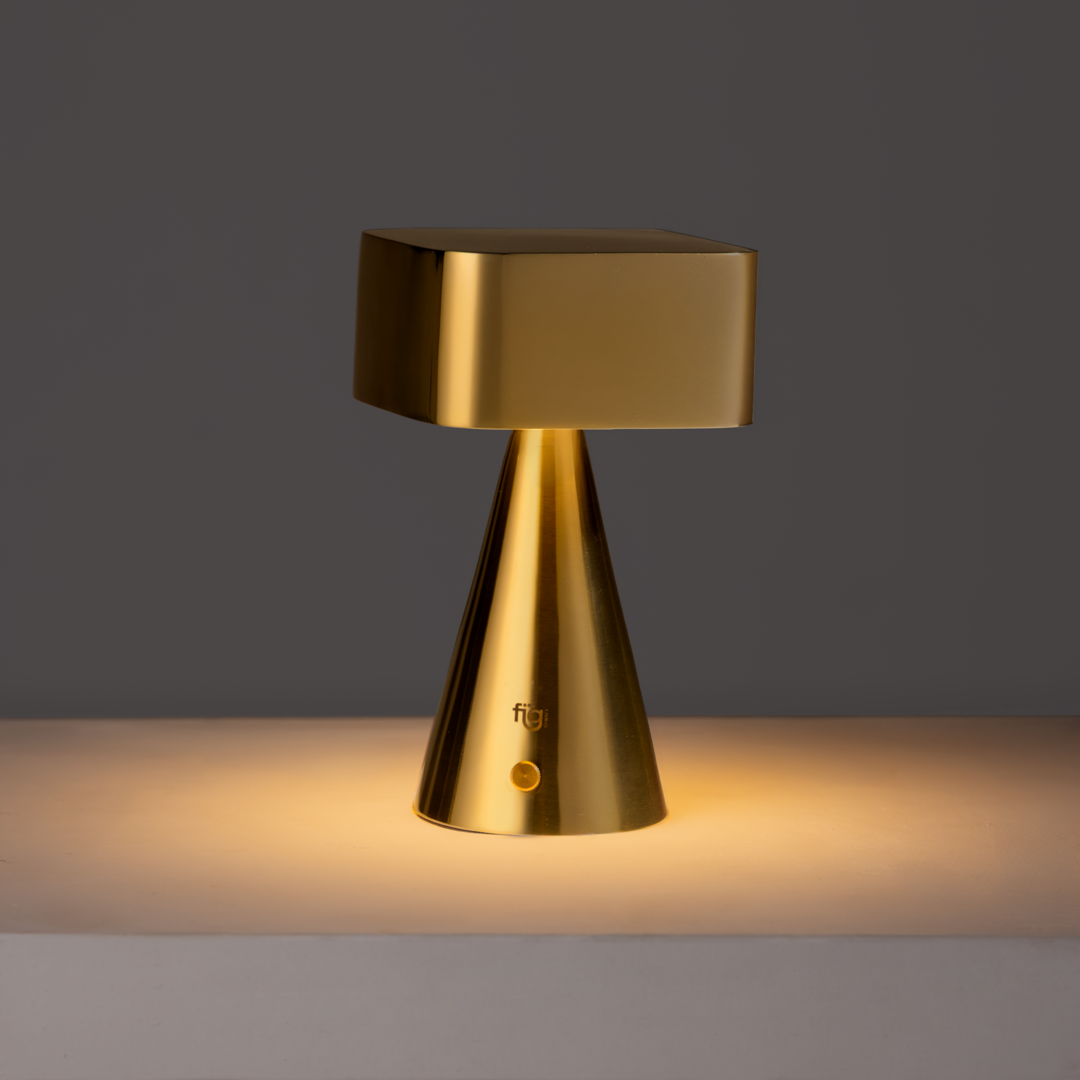 Chrome Portable Lamp Gold