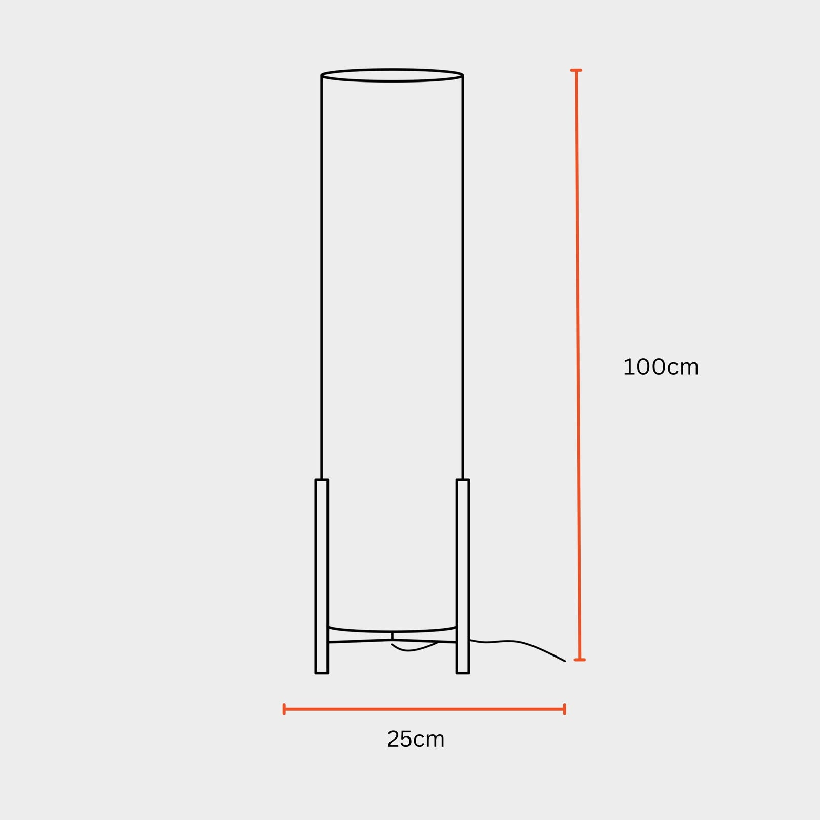 Four Finger - Floor Lamp, Linen and 100% Mango Wood - FIG Living -