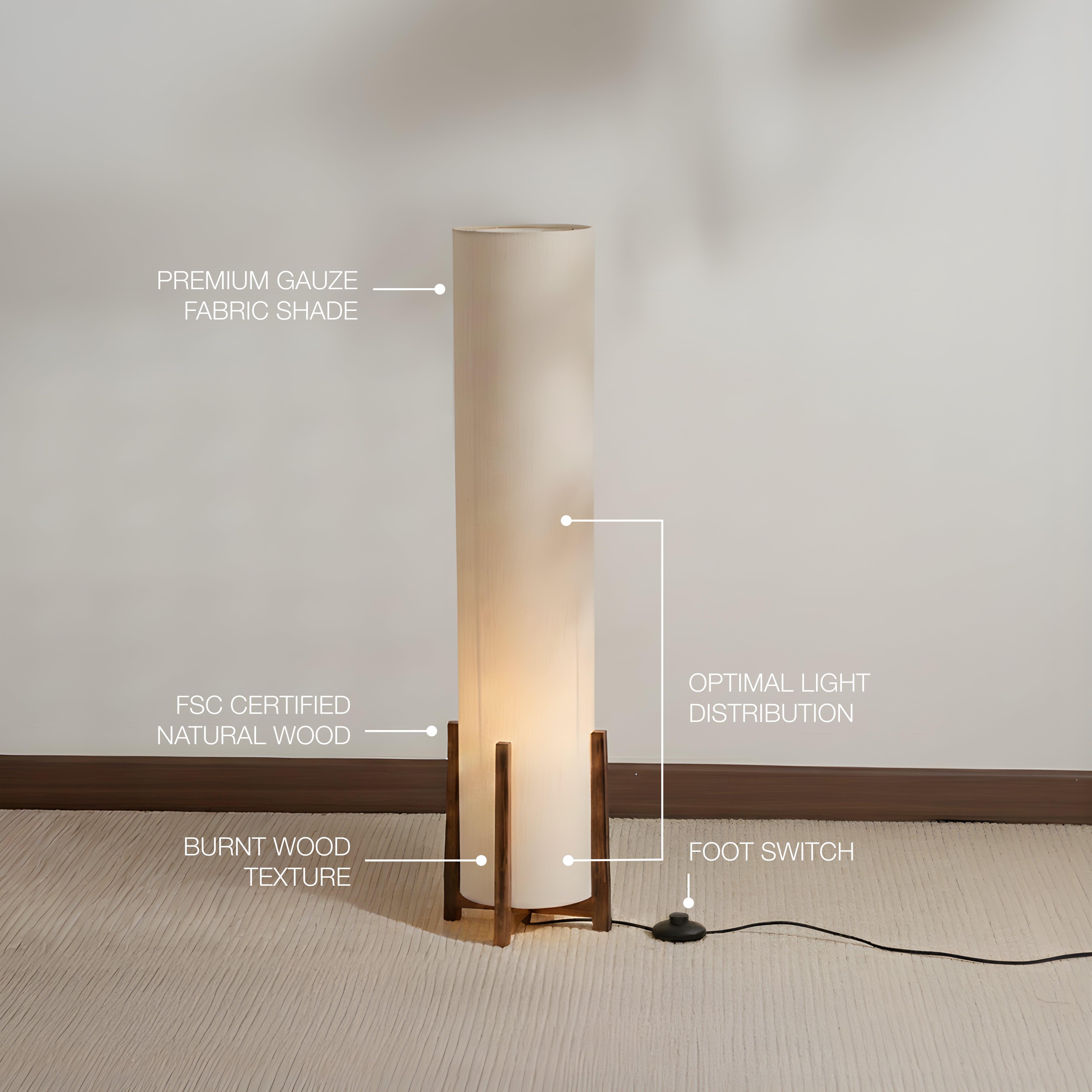Four Finger Floor Lamp