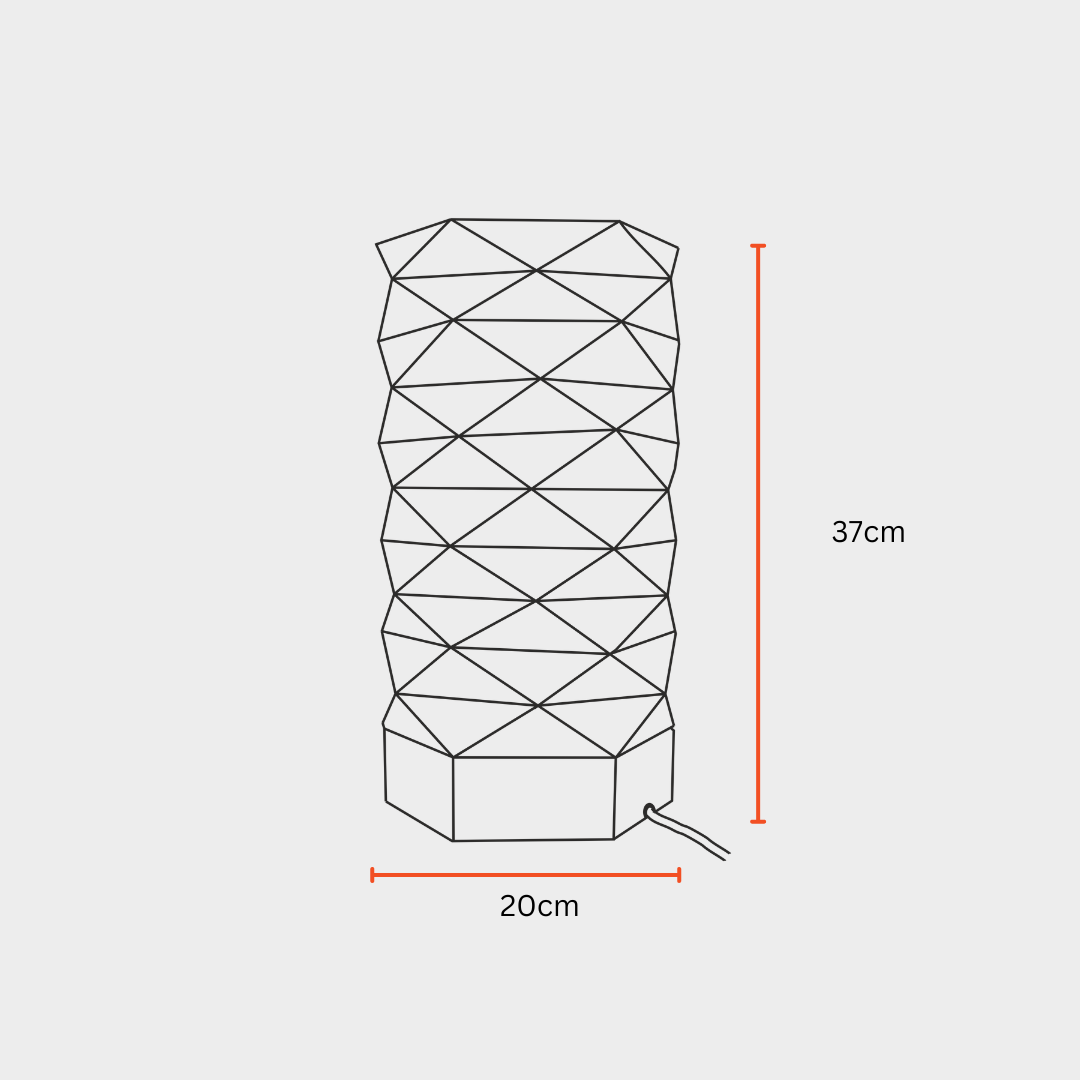 Lumi Hexa Table Lamp - 100% European Linen with Mango Wood - FIG Living -