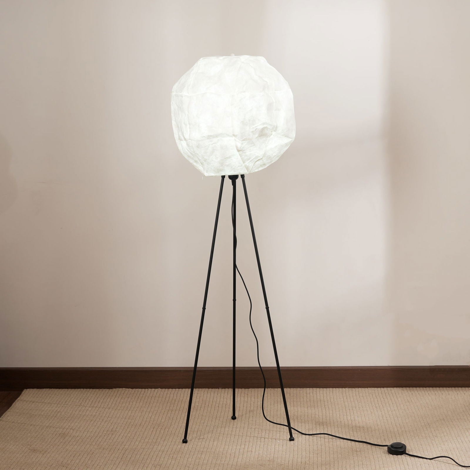 Luna Floor Lamp - Tripod Floor Lamp, Innovative Handcrafted Design, Recycled Polyethylene and Metal made standing light - FIG Living -